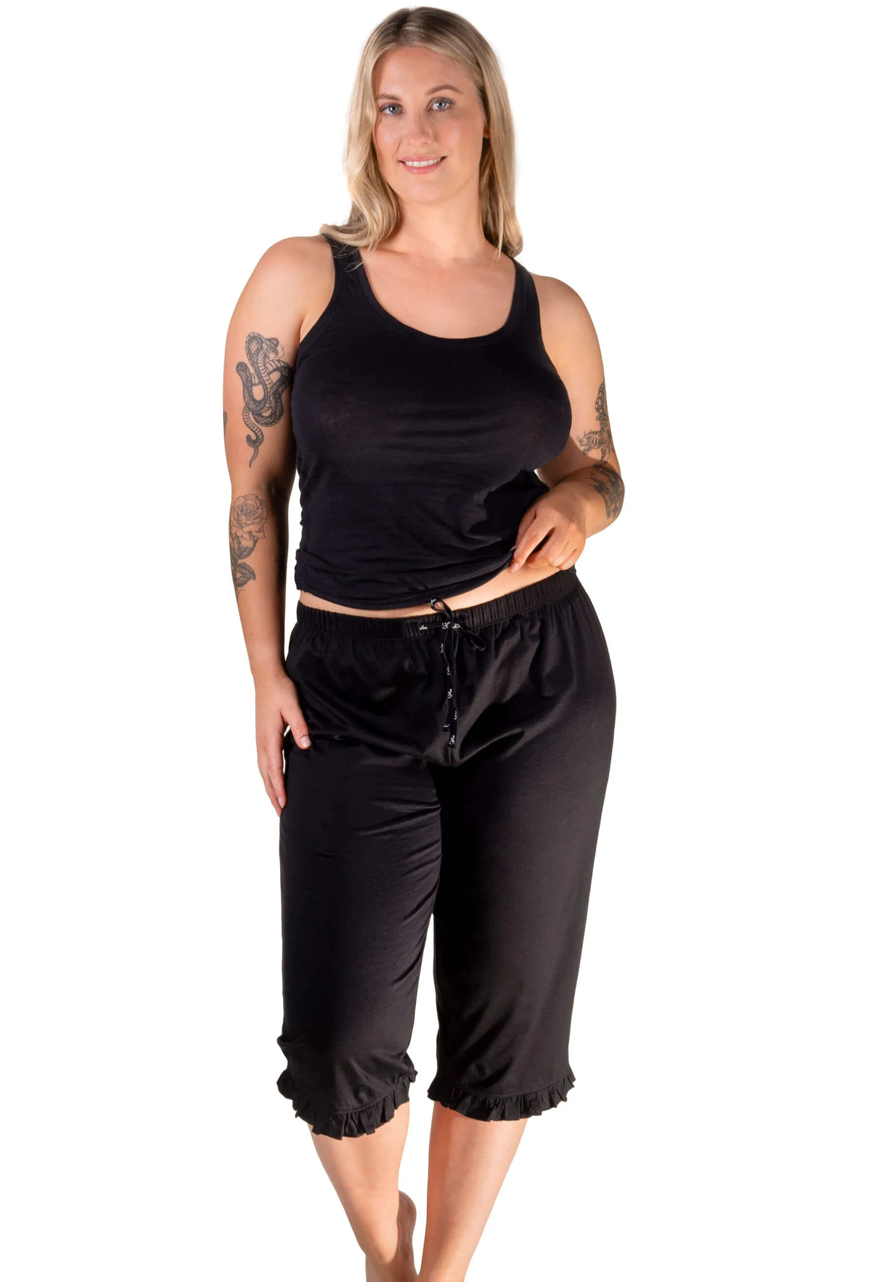 100% Cotton Frill 3/4 Pants - Image 4