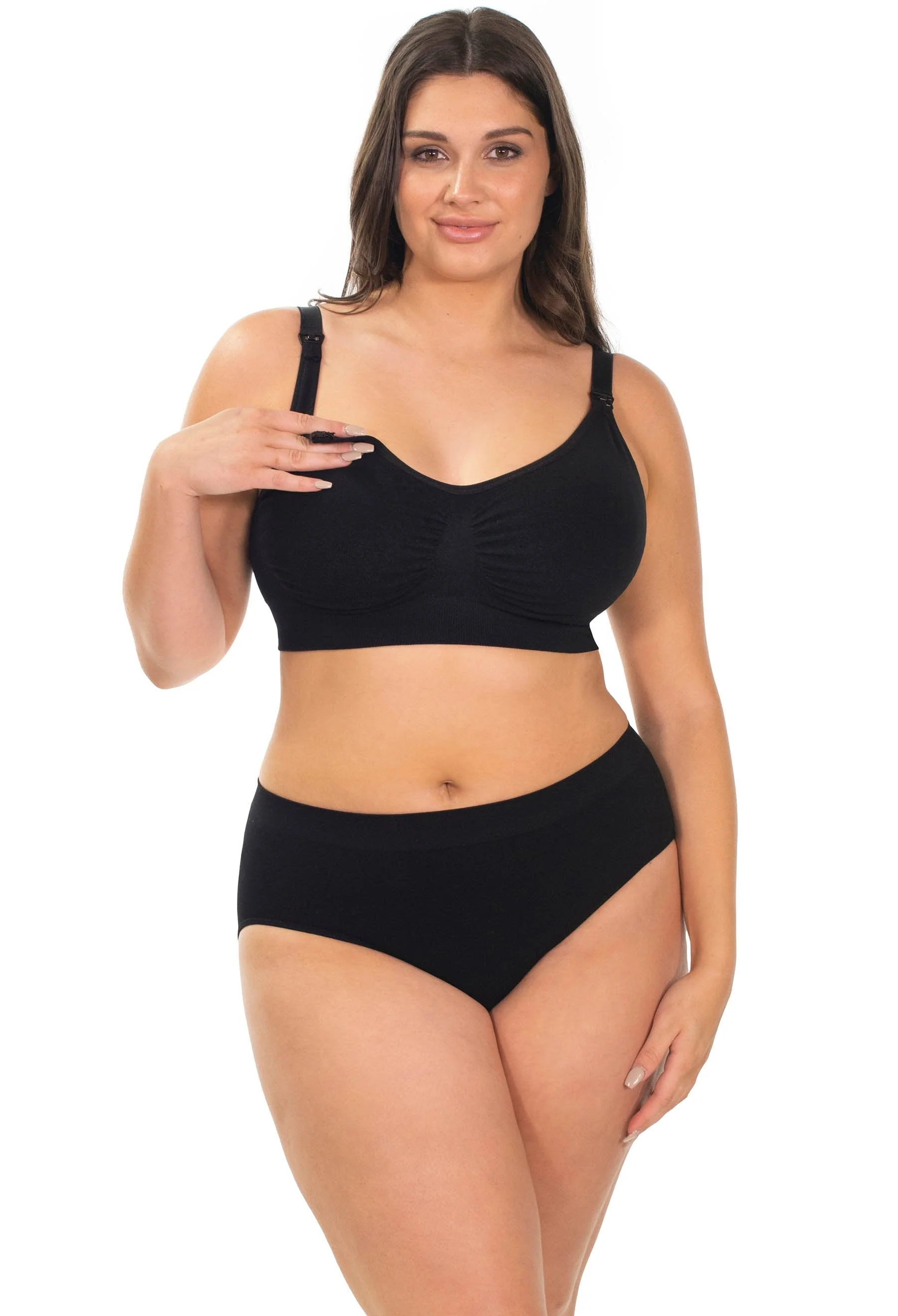 3 Pack Bamboo Wire Free Maternity and Nursing Bra + Bra Extender Set - Image 16