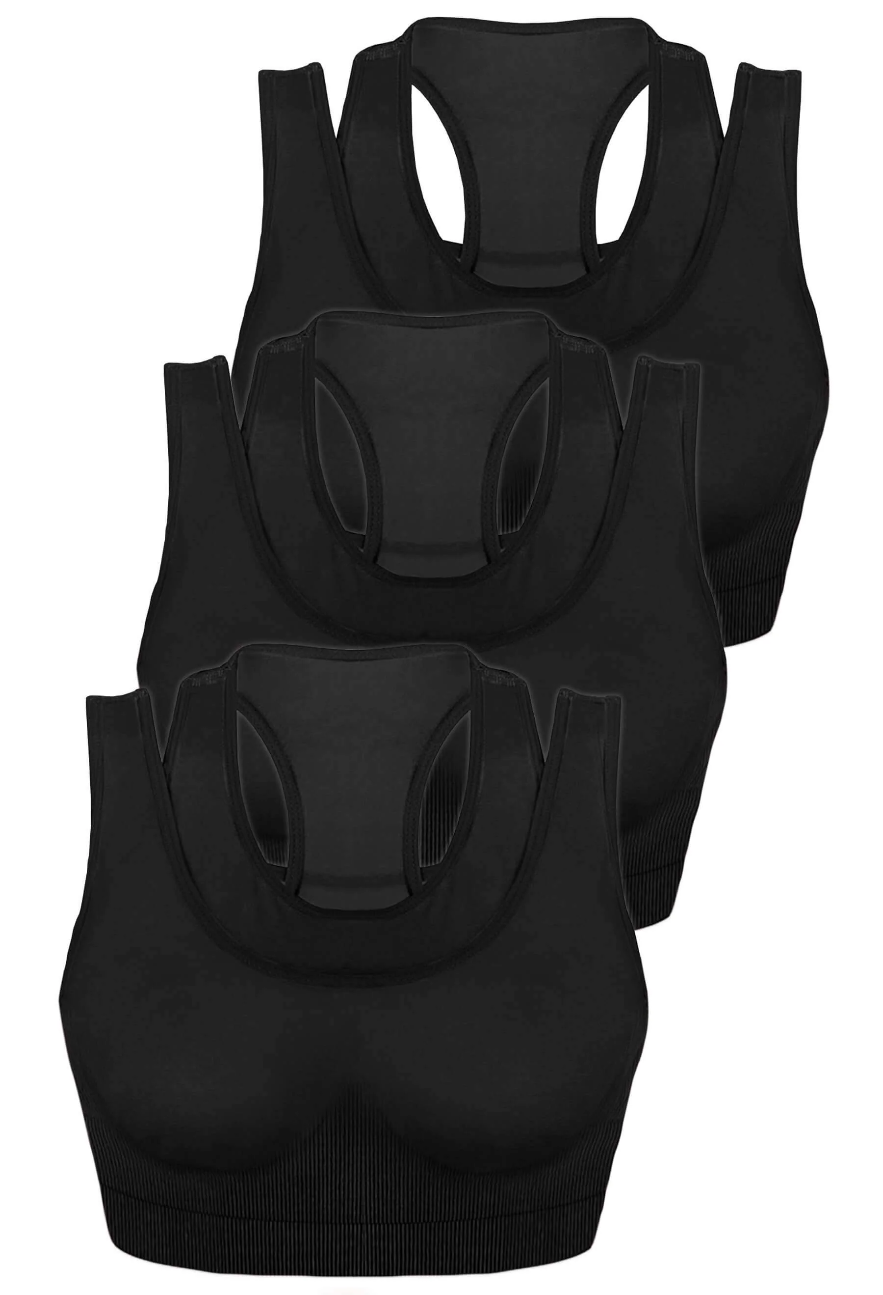 3 Pack - Sports Bra - Triple-layer Support Racer - Image 38