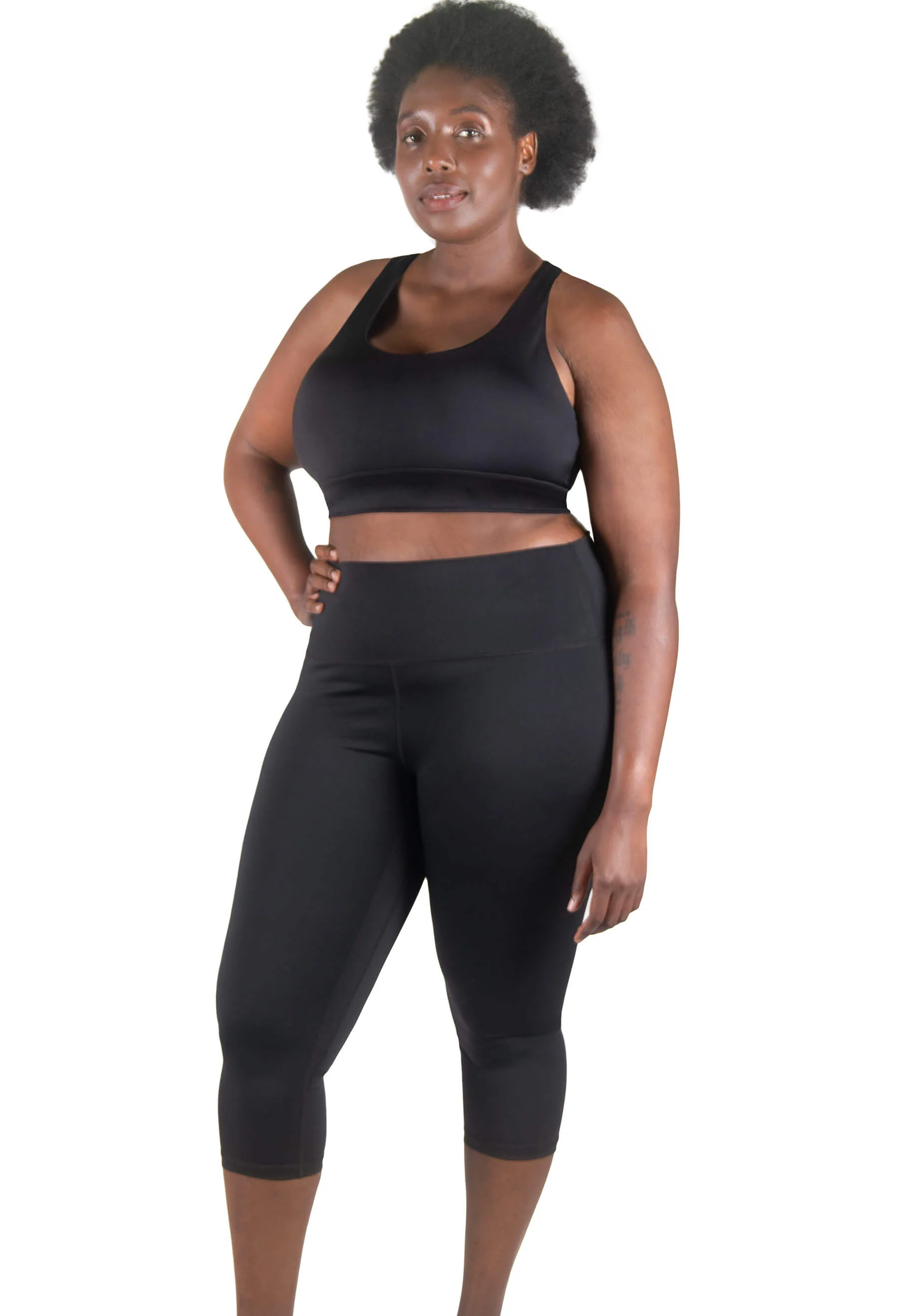 High Waisted 3/4 Capri Gym Leggings (Lint & Pet Hair Resistant) - Image 5