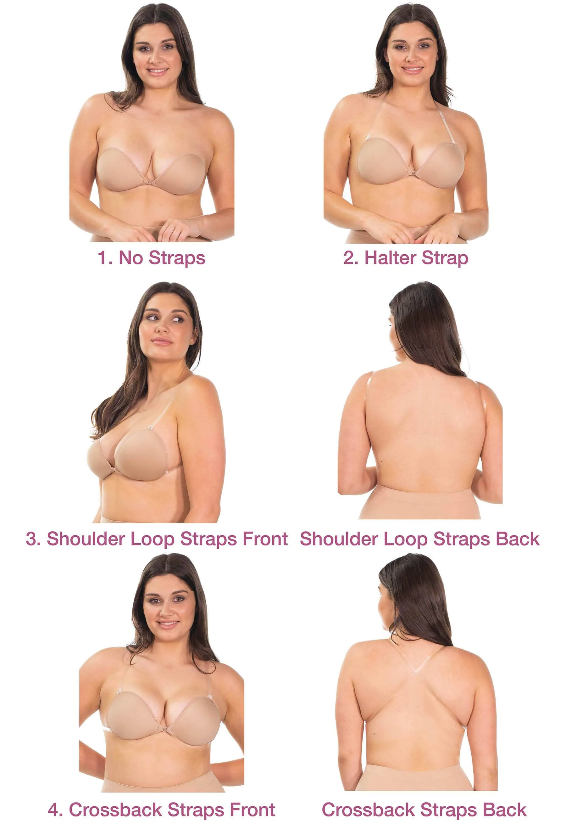 Adhesive Padded Sticky Bra with Straps - Image 5