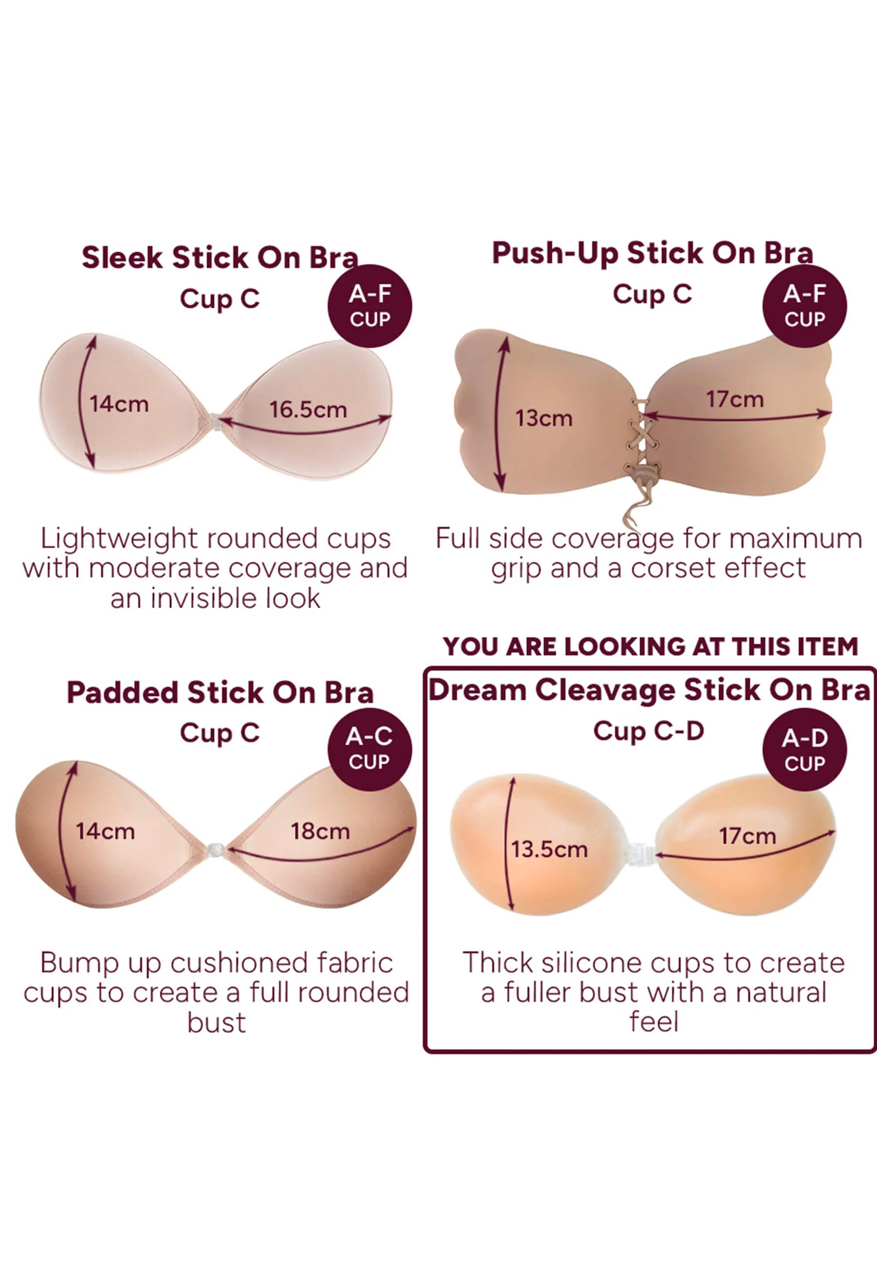 Adhesive Silicone Stick on Bra - Image 6