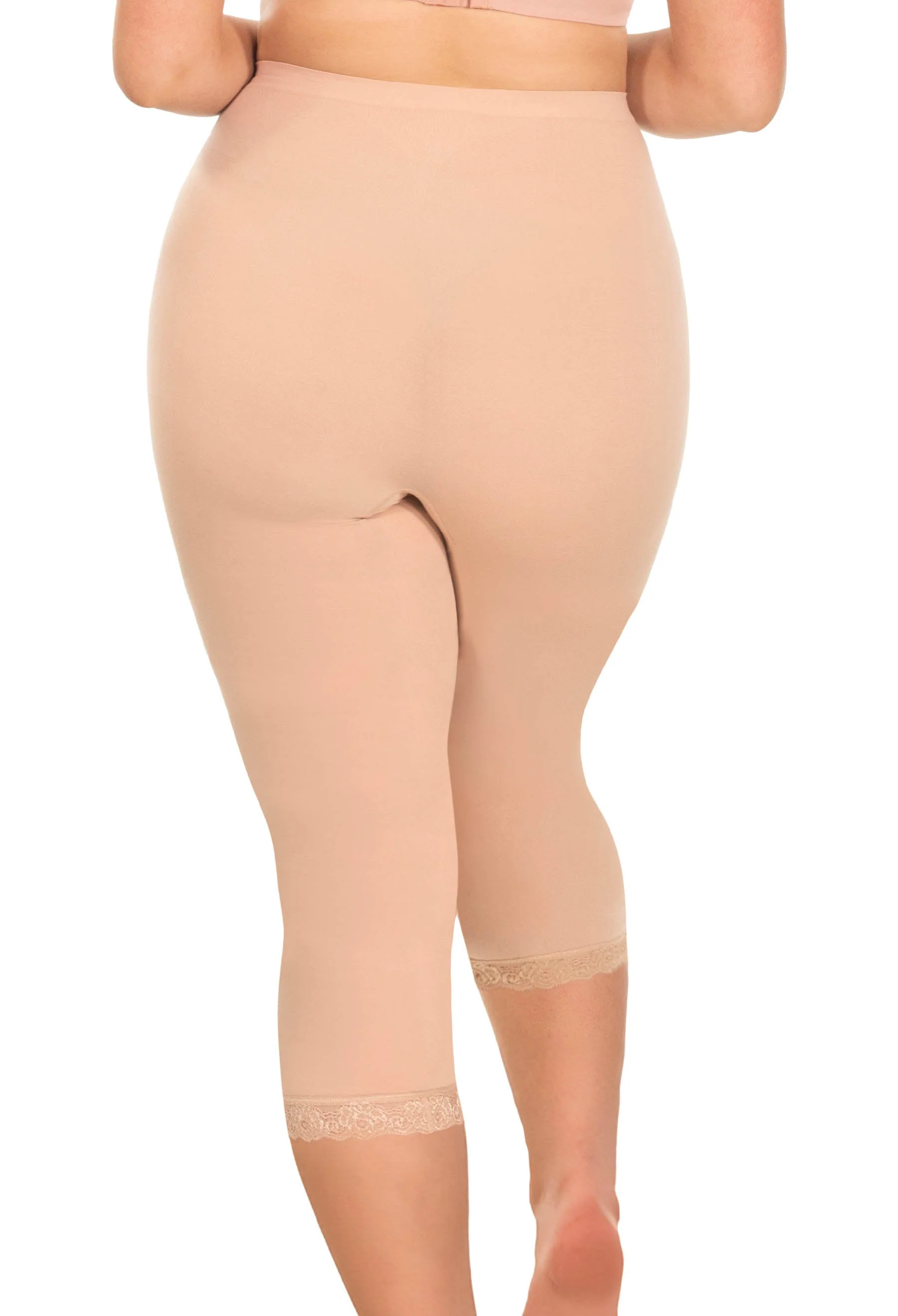 Anti Chafing High Rise 3/4 Cotton Rich Leggings - Image 4