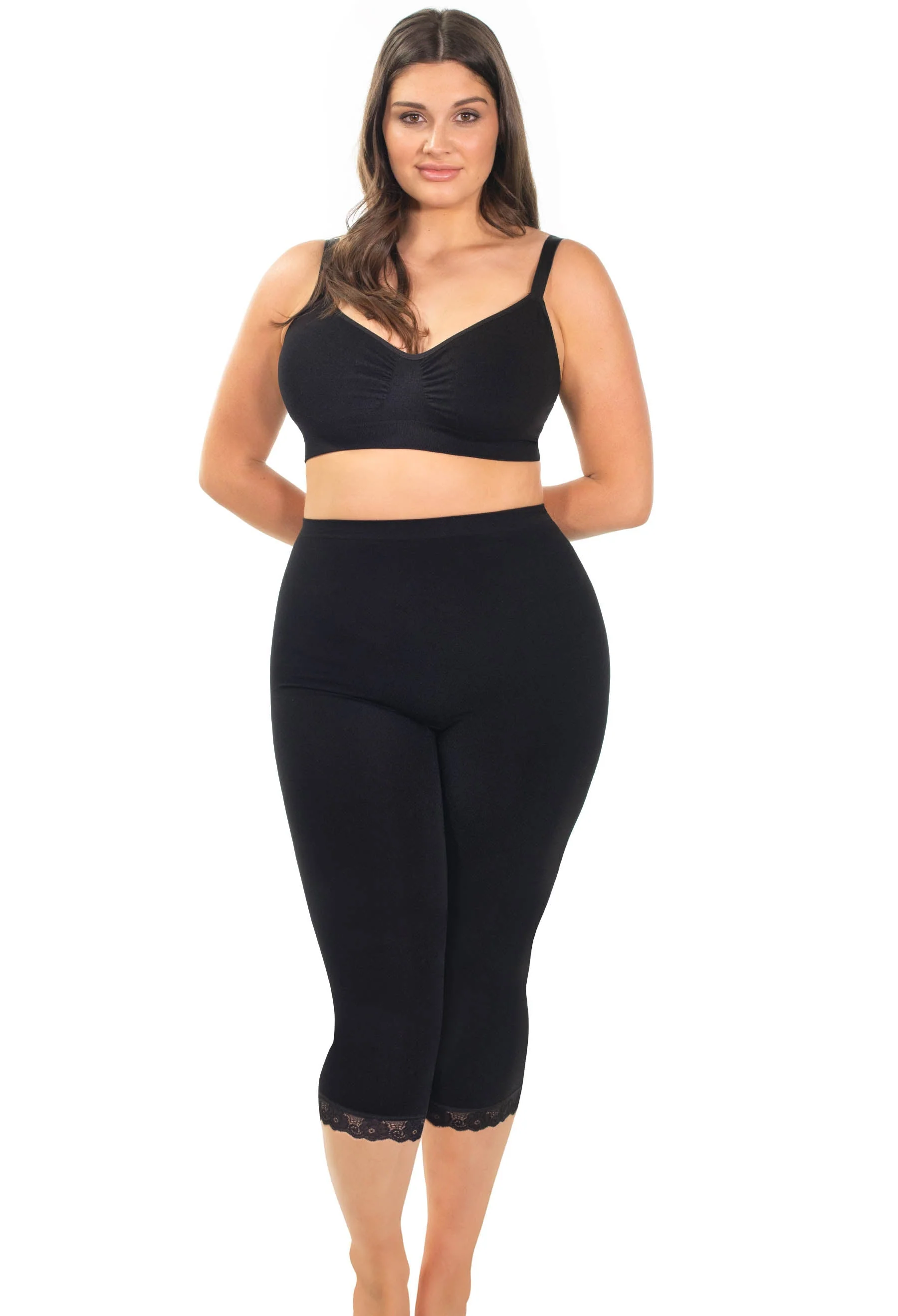 Anti Chafing High Rise 3/4 Cotton Rich Leggings - Image 9