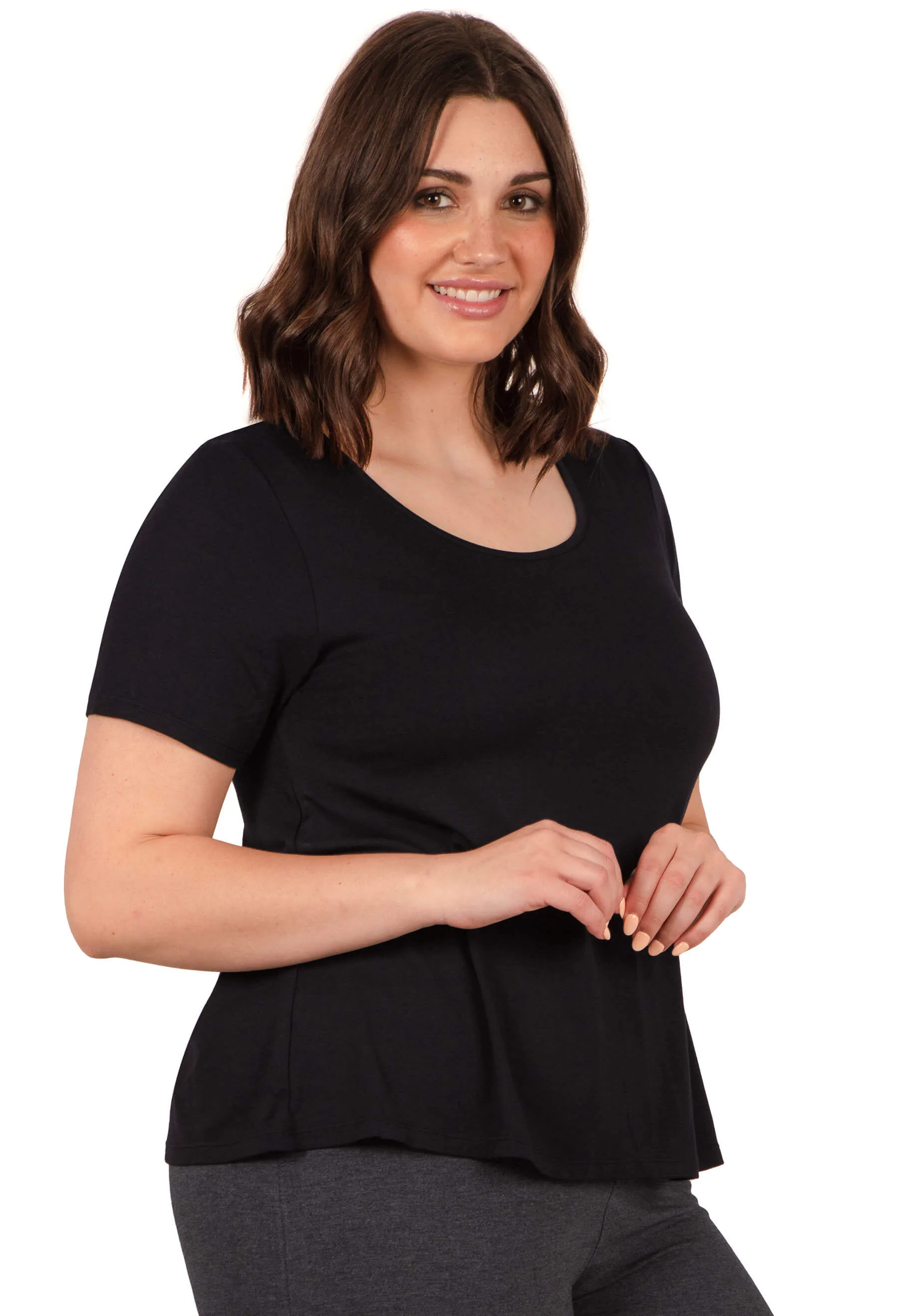 Bamboo Loose Fit Tummy-Flattering Tee - 3 PACK - Image 2