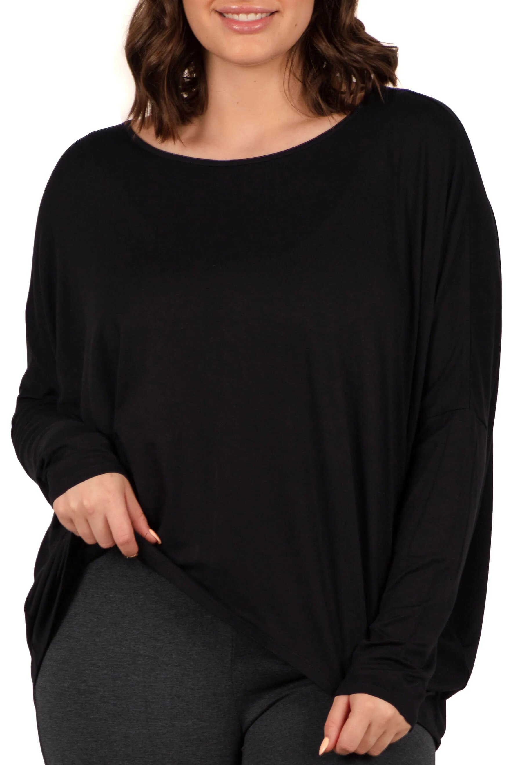 Bamboo Boat Neck Long Sleeve Top - 2 PACK - Image 10