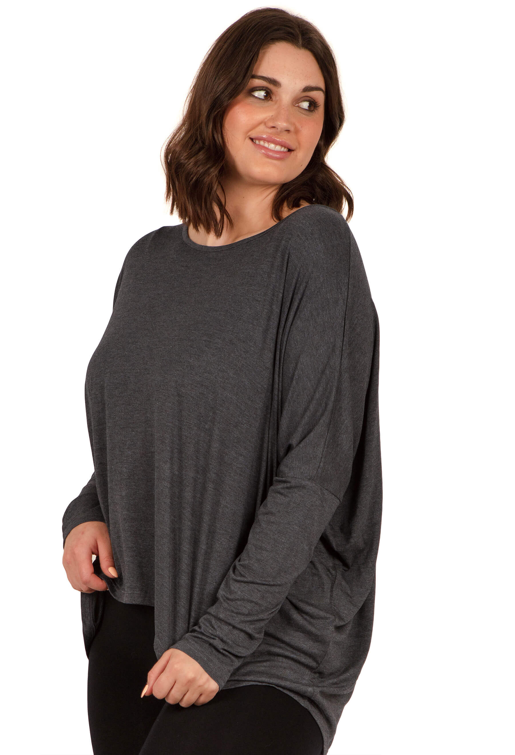 Bamboo Boat Neck Long Sleeve Top - 2 PACK - Image 15