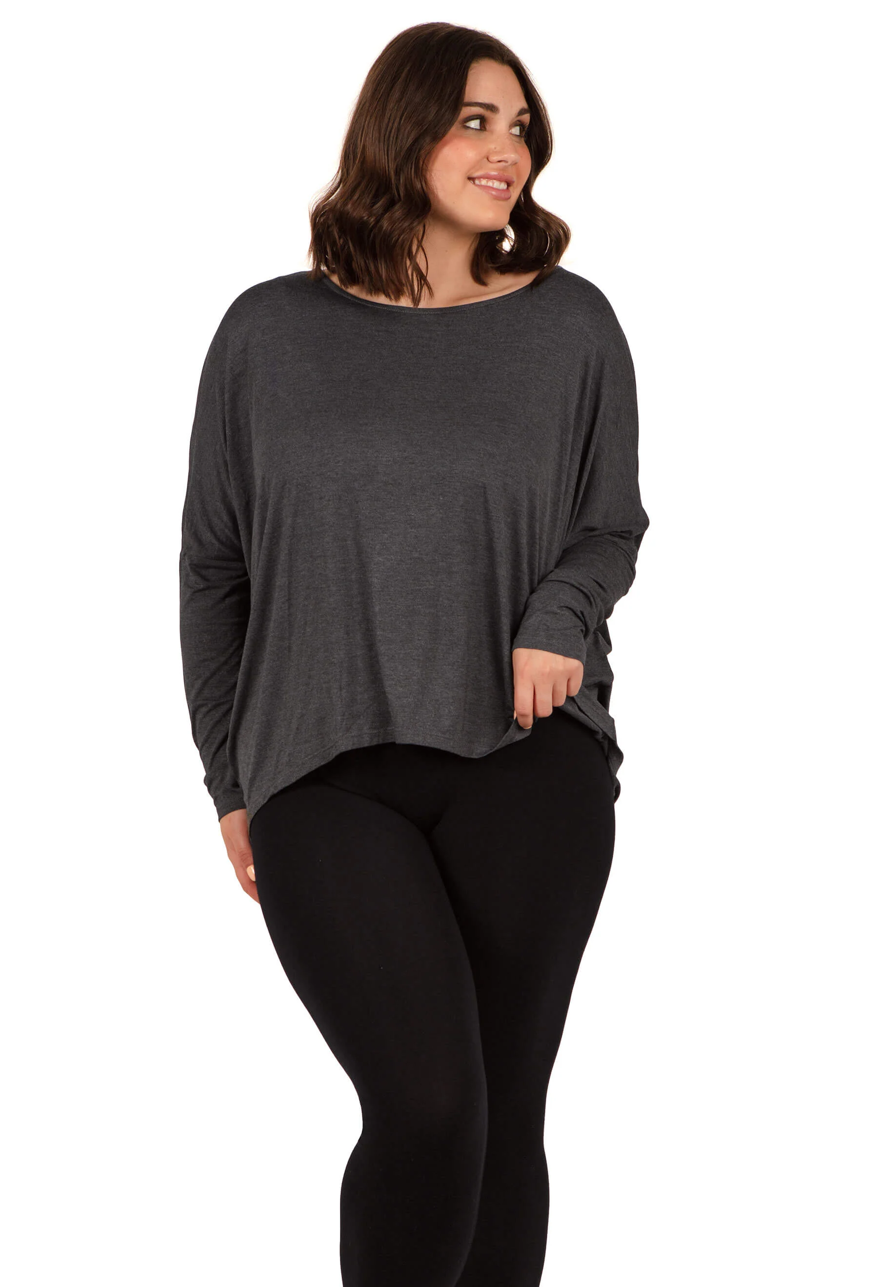 Bamboo Boat Neck Long Sleeve Top - 2 PACK - Image 17