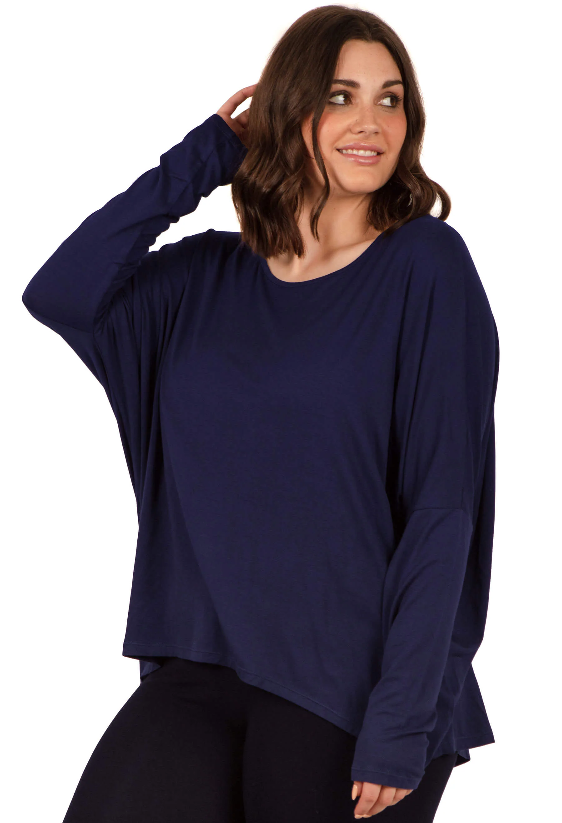 Bamboo Boat Neck Long Sleeve Top - 2 PACK - Image 3