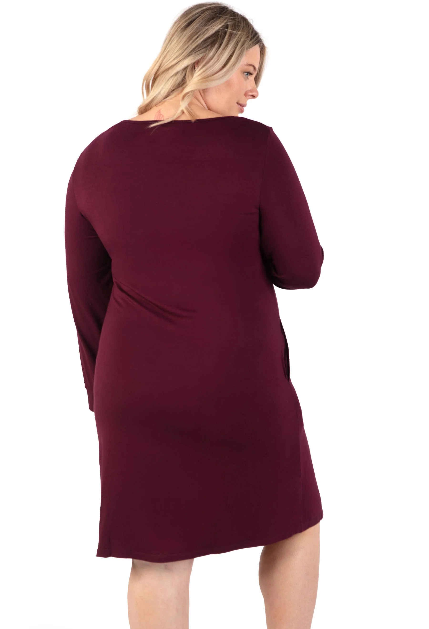 Bamboo Long Sleeve Maternity & Nursing Dress - Image 6