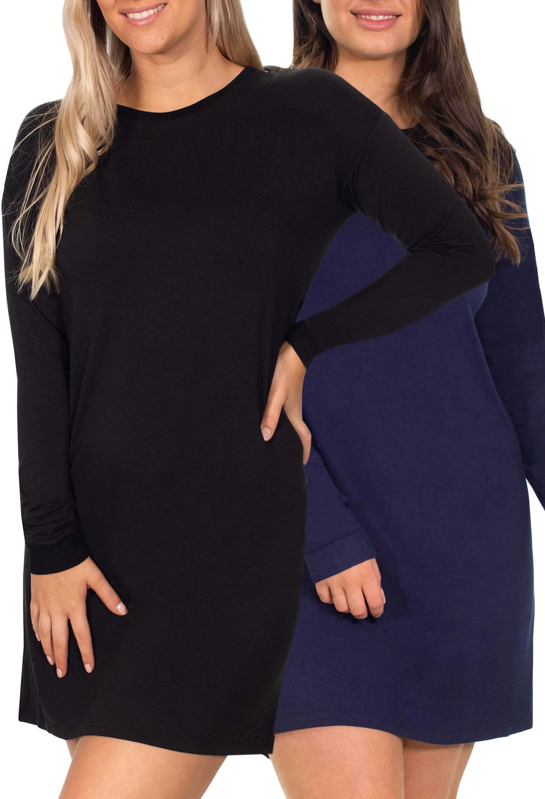 Bamboo Night Dress | Long Sleeves - 2 Pack