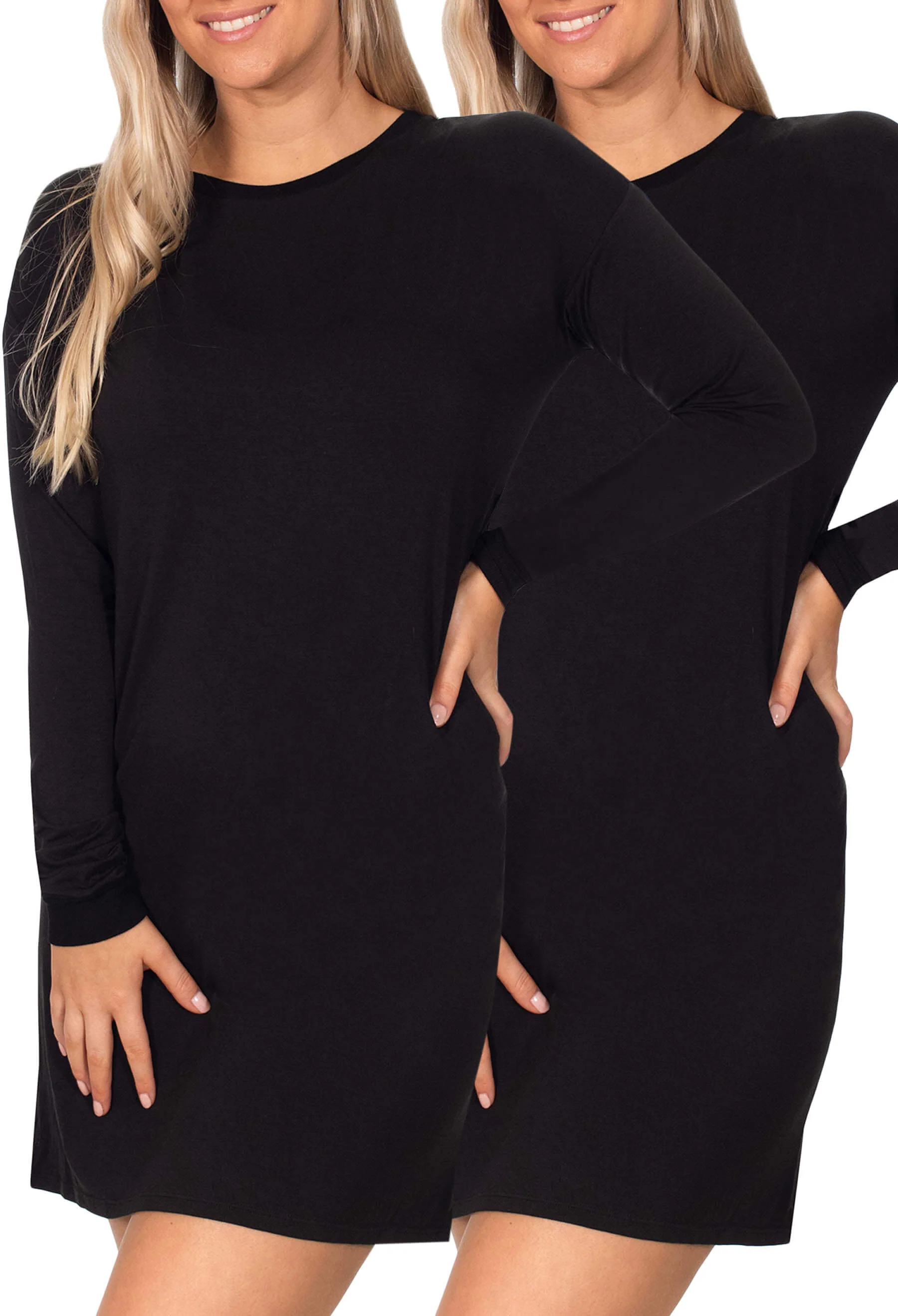 Bamboo Night Dress | Long Sleeves - 2 Pack - Image 9