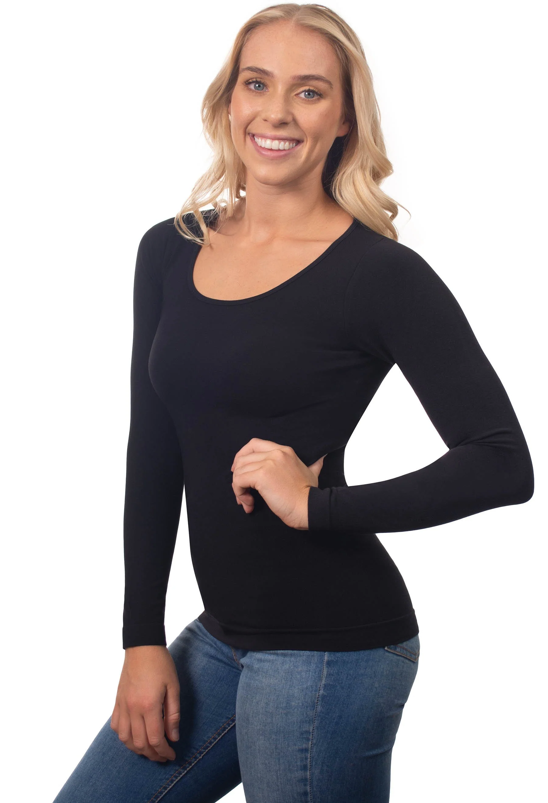 Bamboo Long Sleeve Top - 3 Pack - Image 3