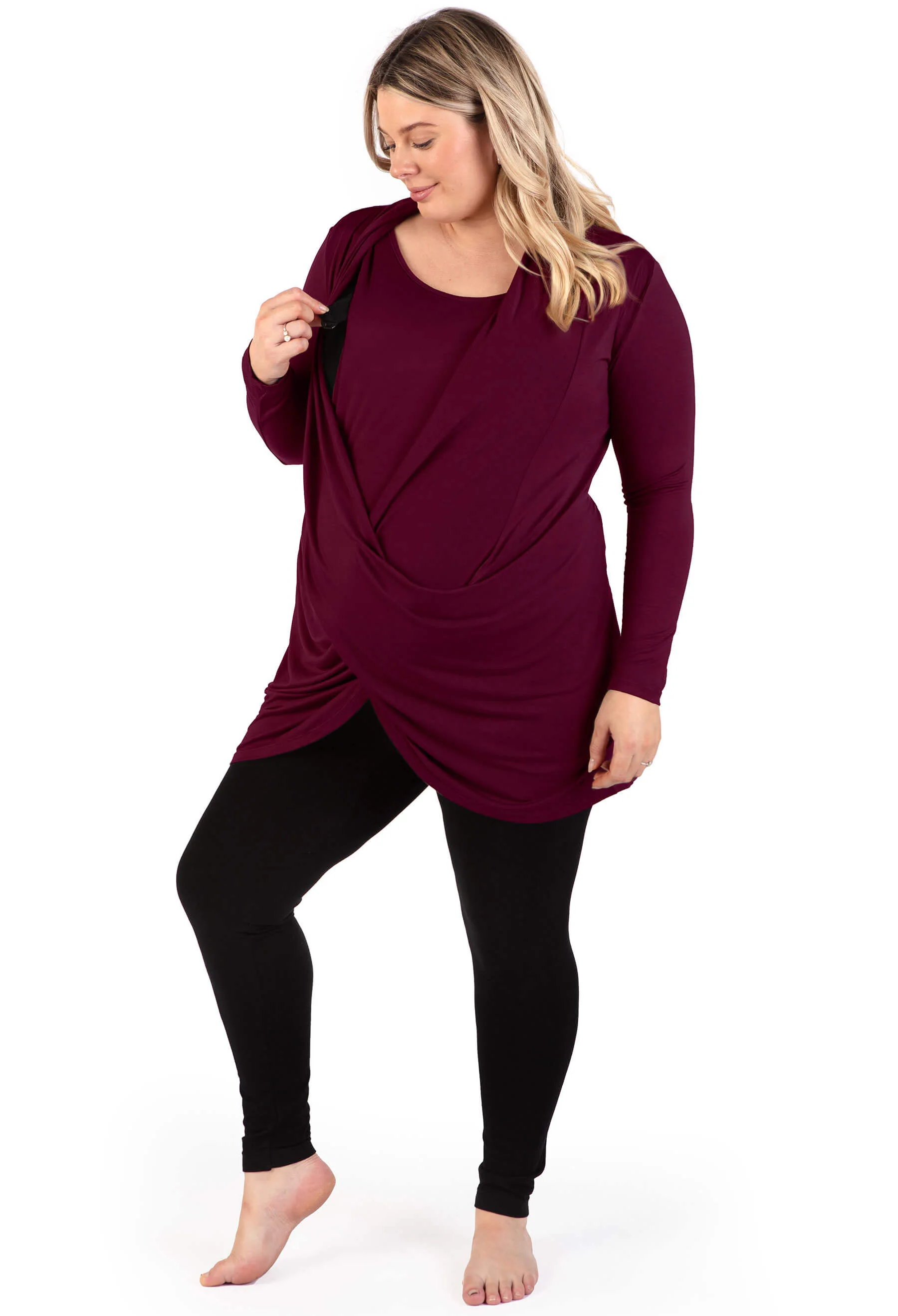 Bamboo Maternity & Easy Nursing Hospital Gown - 2 Pack - Image 15