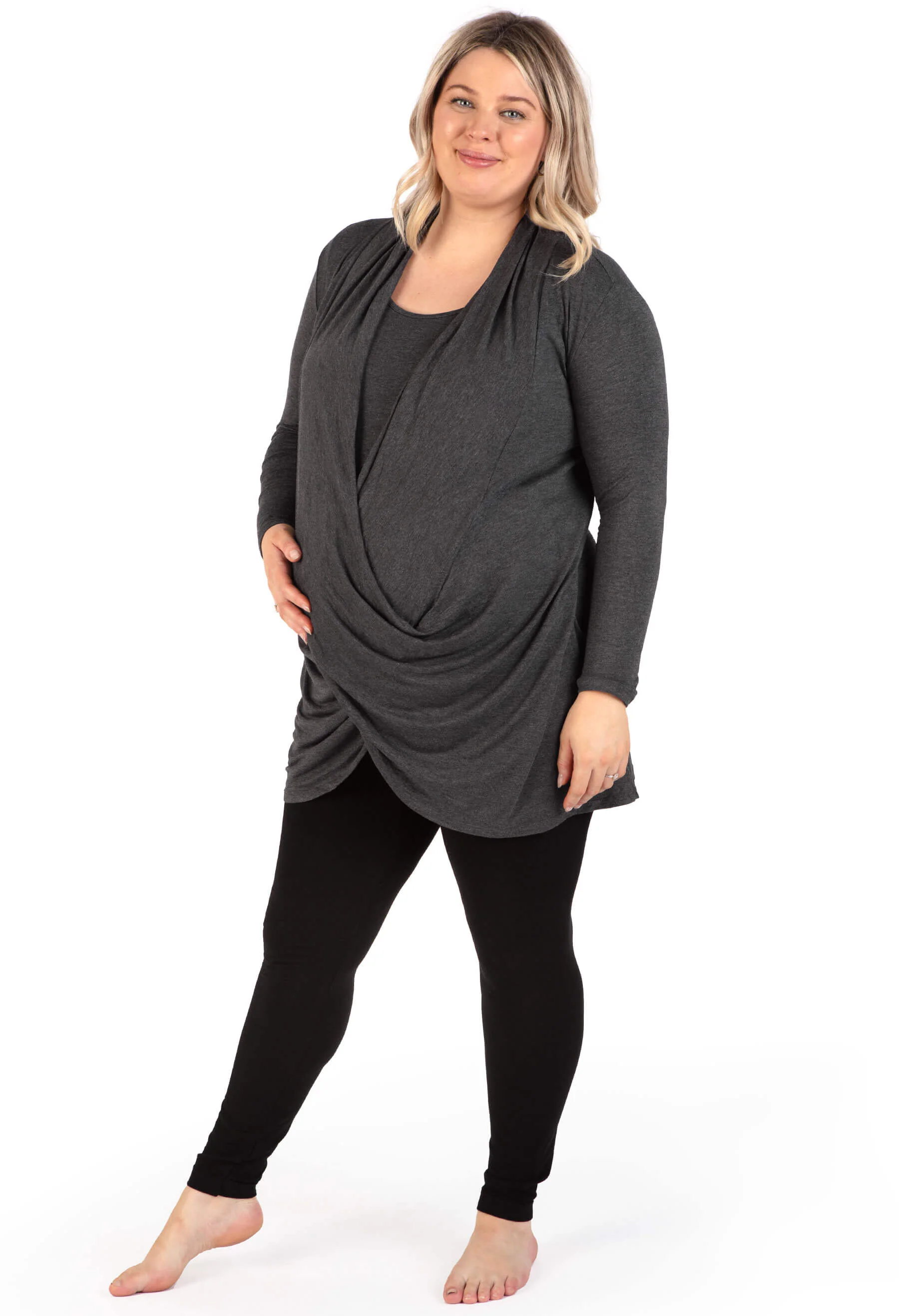 Bamboo Maternity & Easy Nursing Hospital Gown - 2 Pack - Image 26