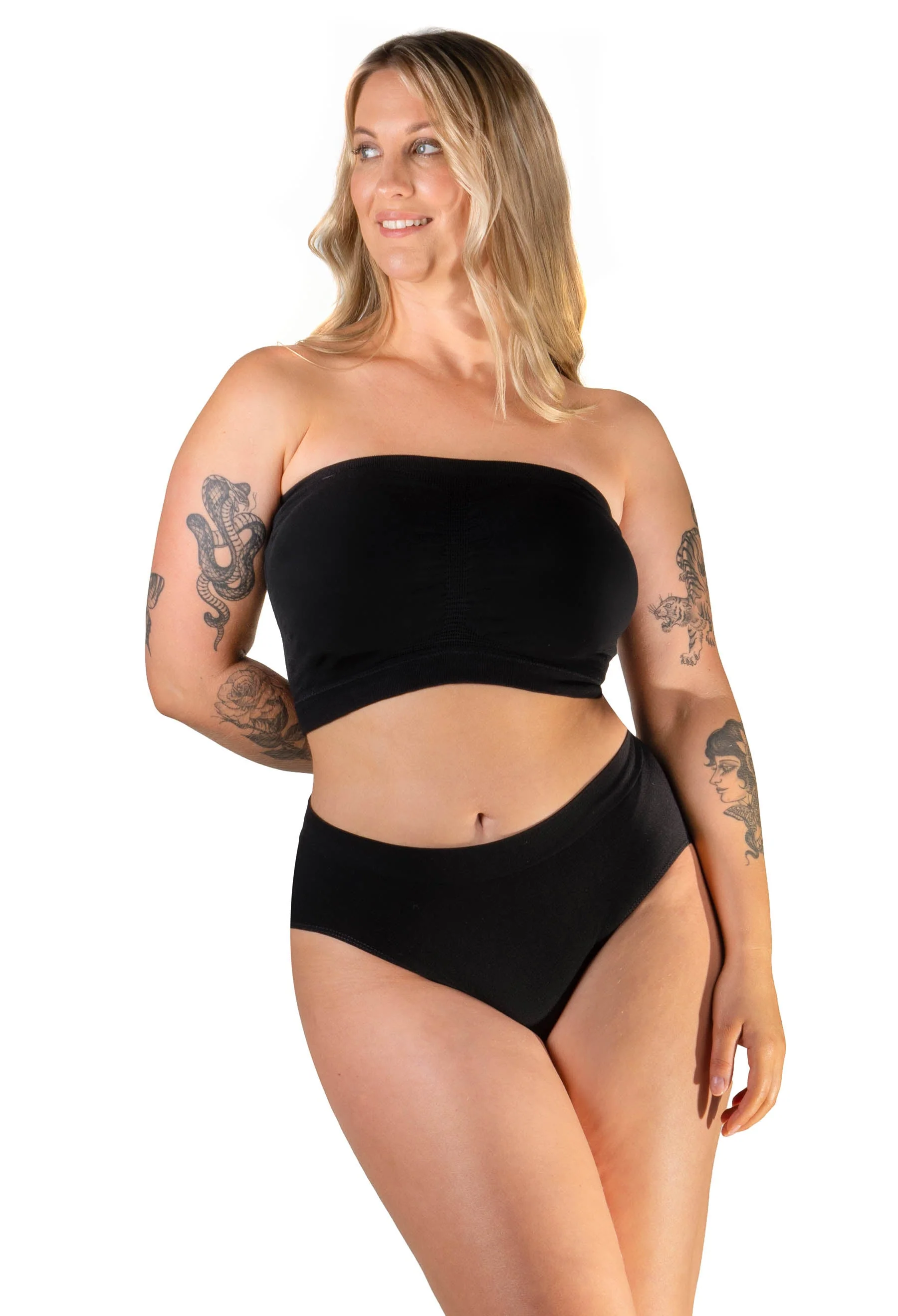 Full Bust Bamboo Strapless Maternity & Nursing Wire Free ﻿Bra - 3 Pack - Image 12