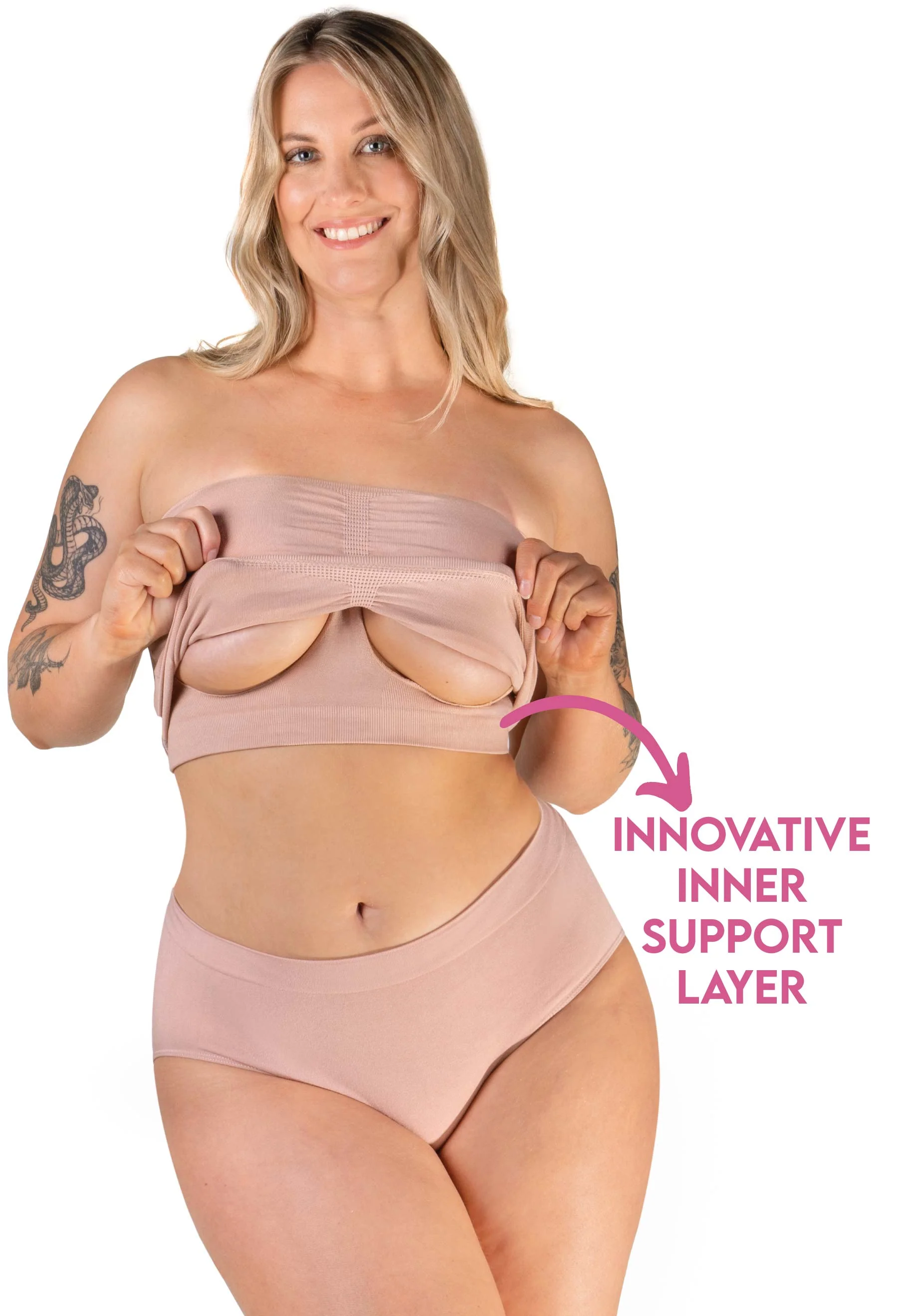 Full Bust Bamboo Strapless Maternity & Nursing Wire Free ﻿Bra - 3 Pack - Image 5