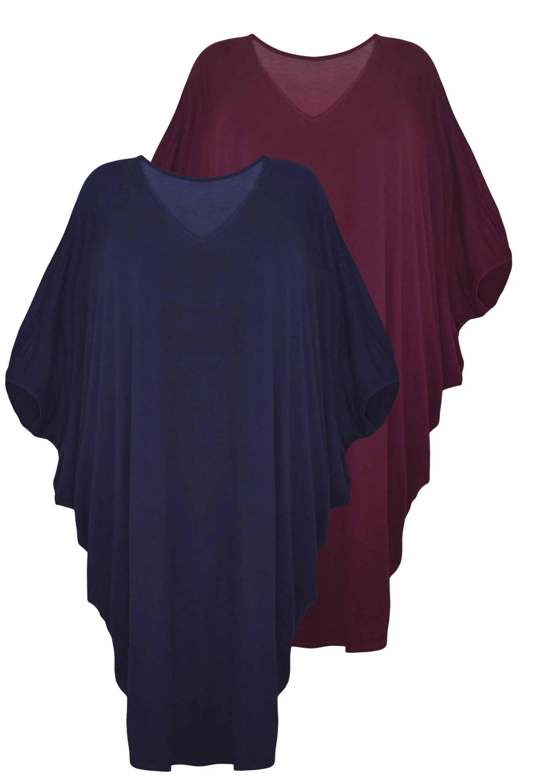 Bamboo V Neck Draped Dress - 2 Pack - Image 12