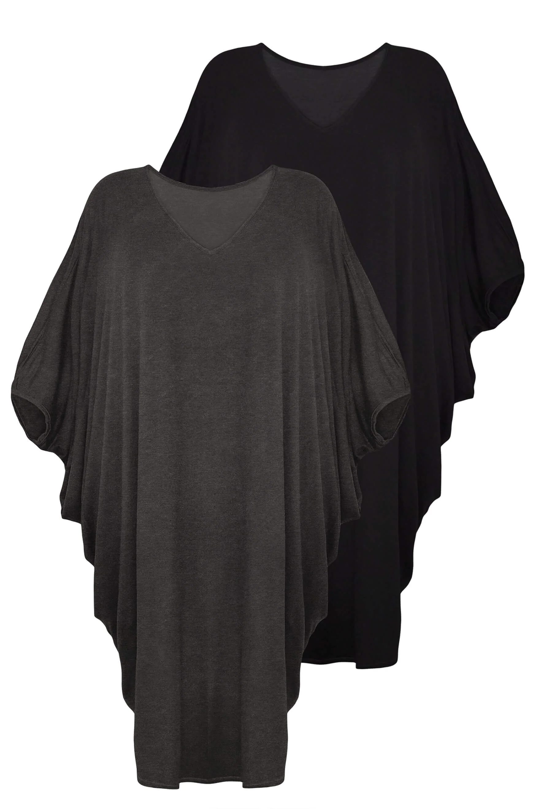 Bamboo V Neck Draped Dress - 2 Pack - Image 13