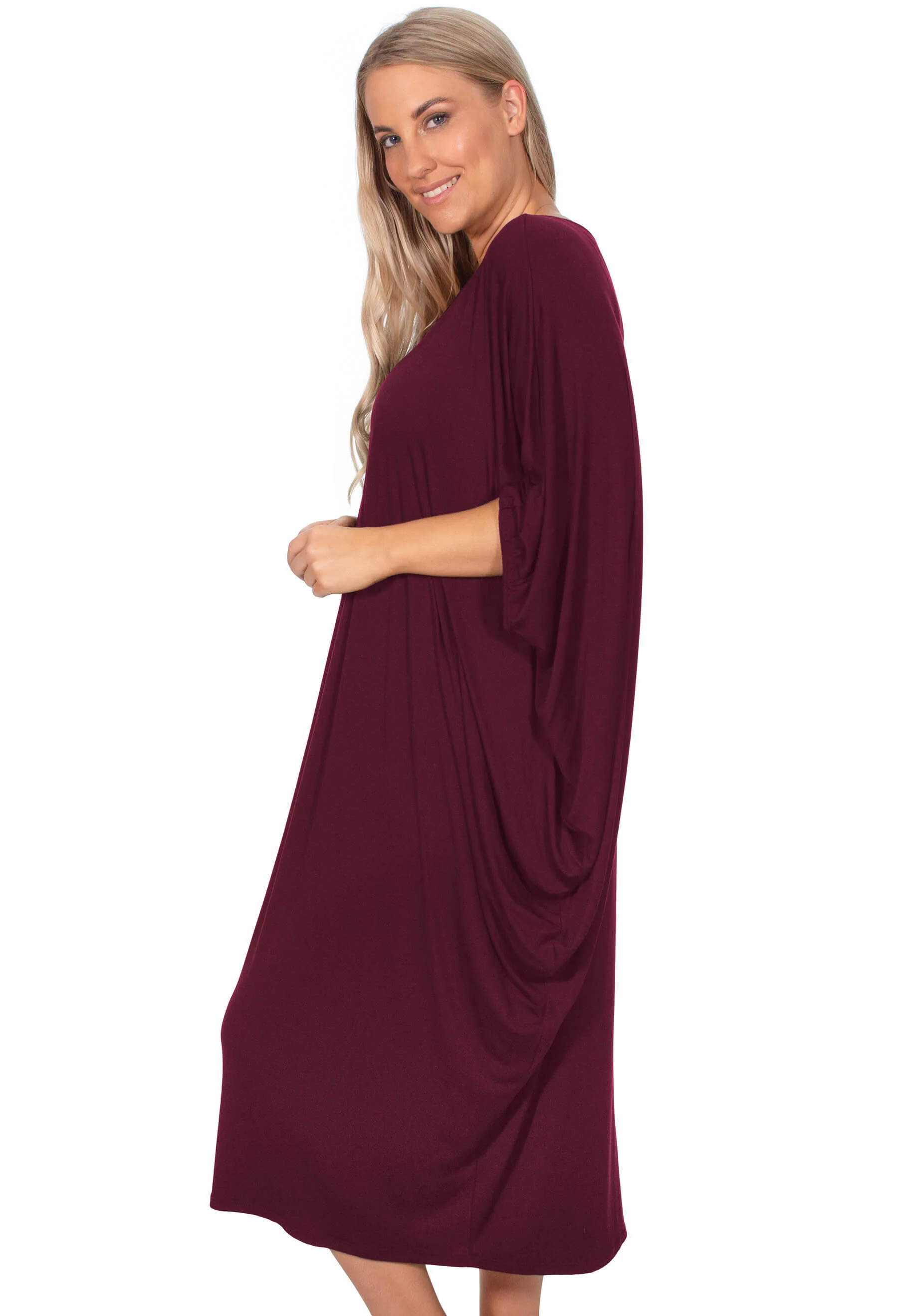 Bamboo V Neck Draped Dress - 2 Pack - Image 7