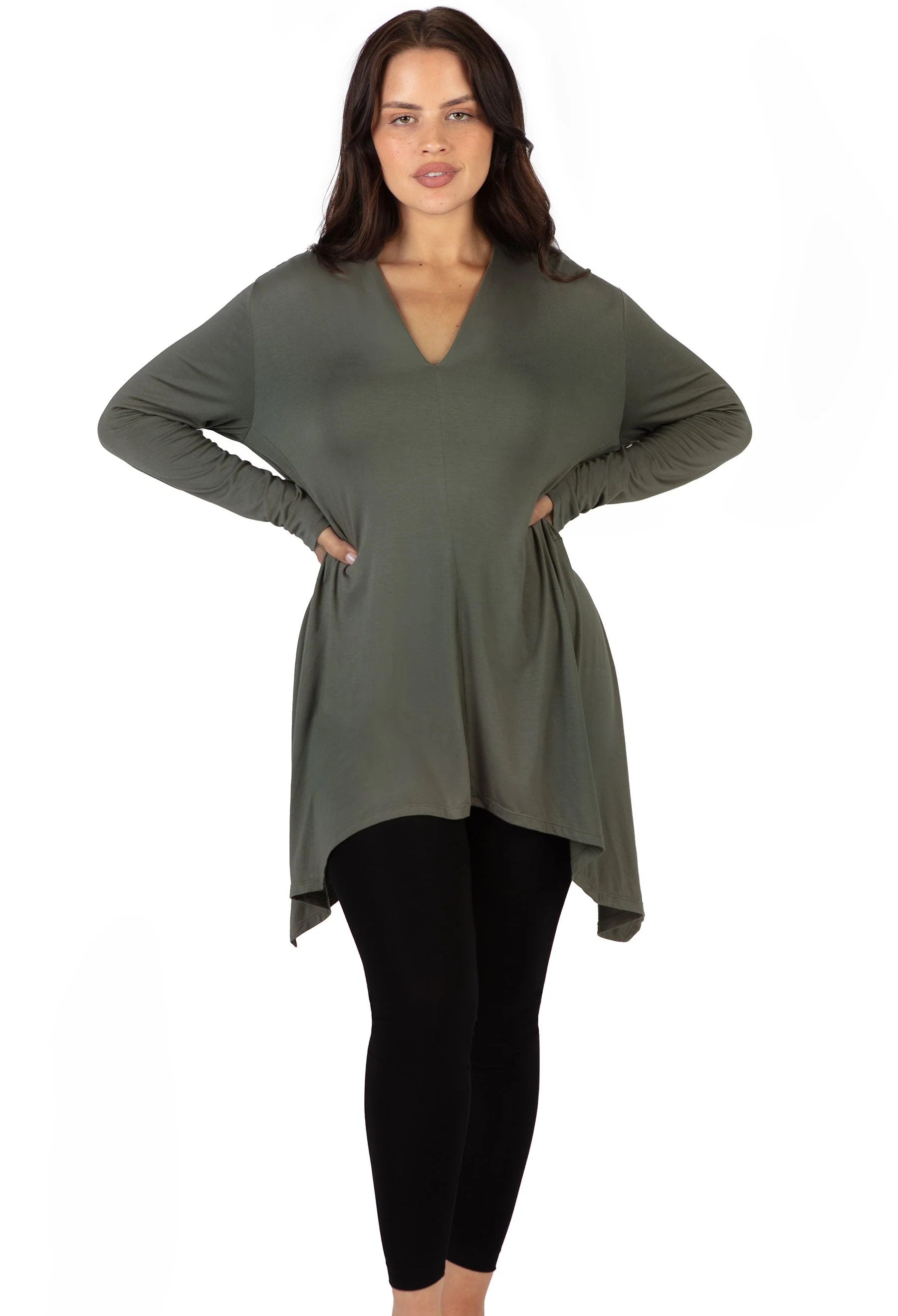 Bamboo V Neck Tunic Top - 2 Pack - Image 13