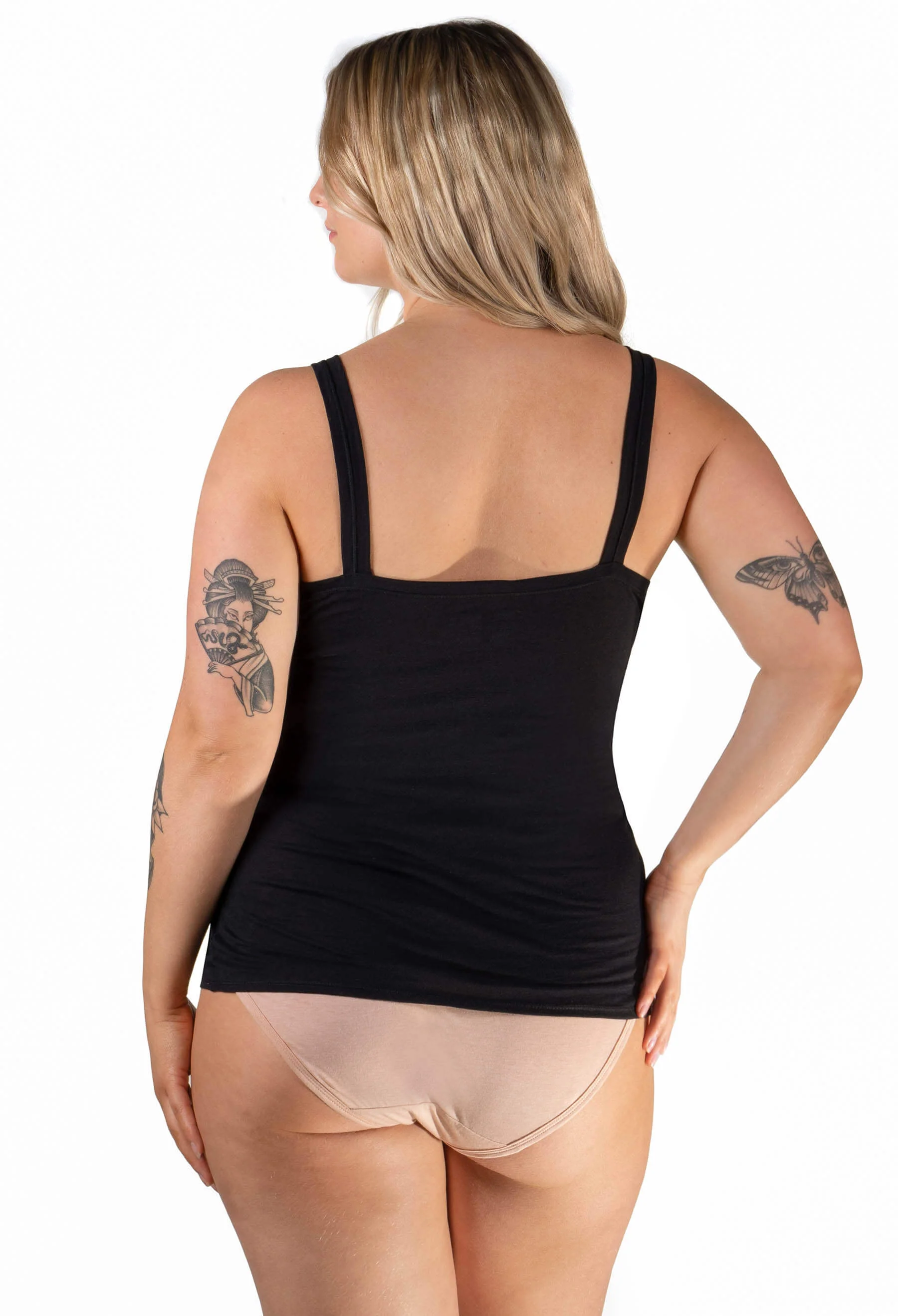 Black Superfine﻿ 100% Cotton Camisole - 4 Pack - Image 5