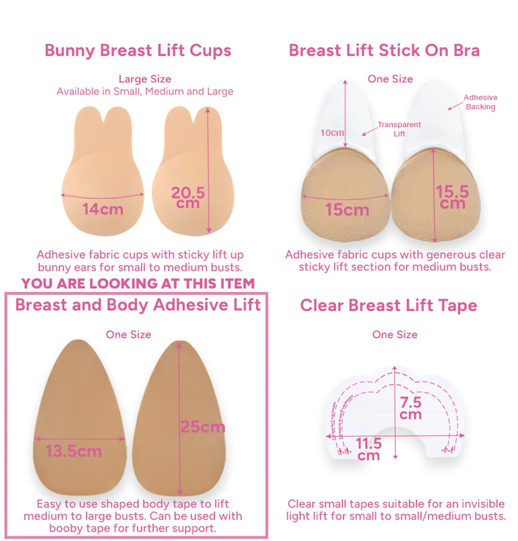 Breast and Body Adhesive Lift & Nipple Covers Set - Image 6