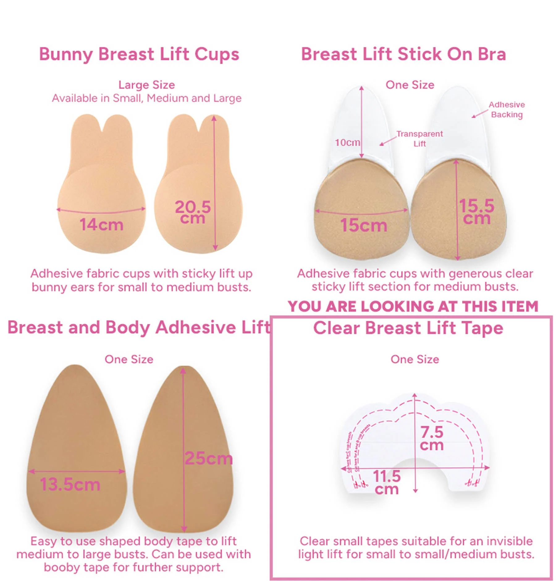 Clear Breast Lift Tapes - 10 Lifts - Image 4