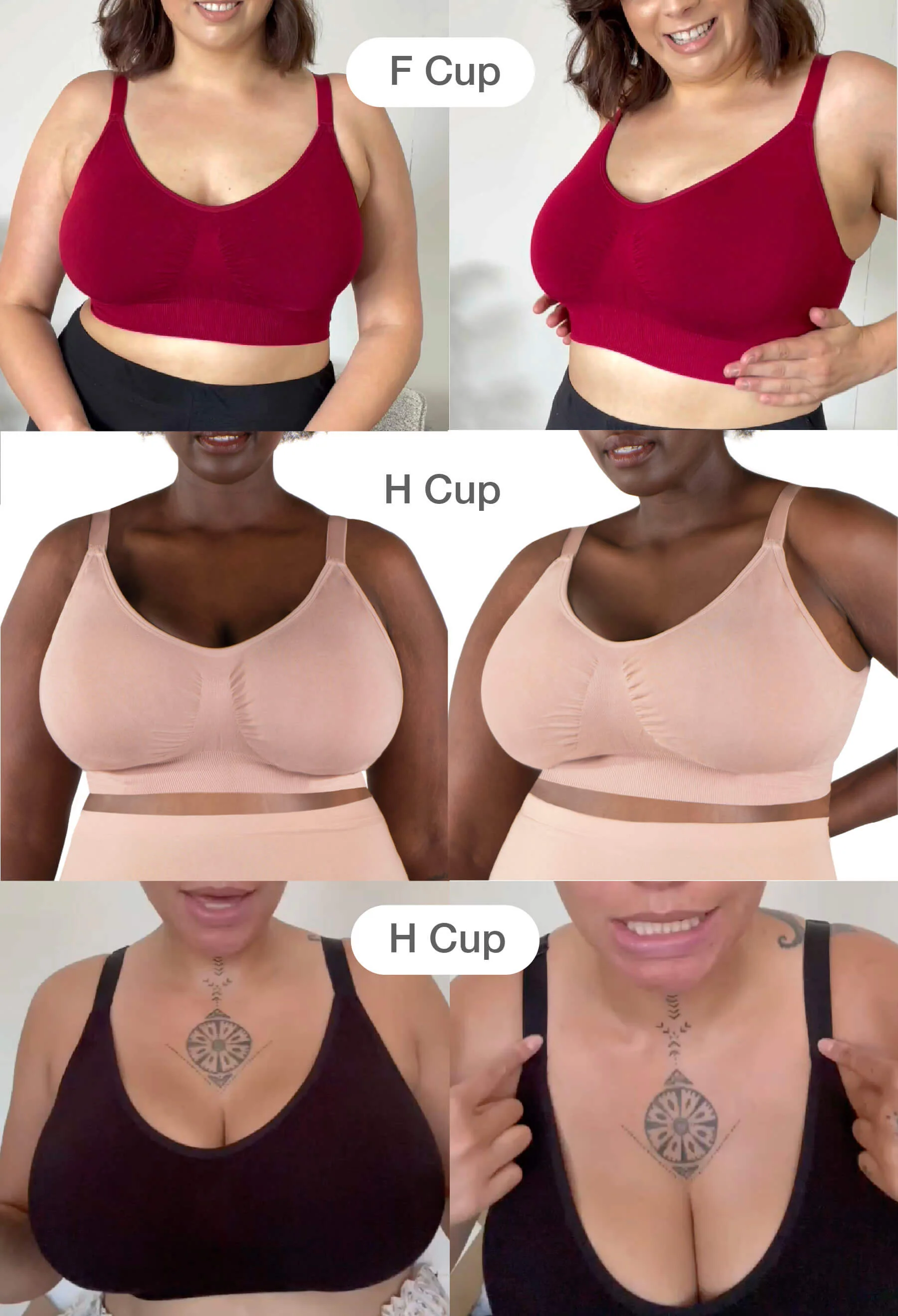 Bamboo Padded Wire Free Bra - Neutrals 3 Pack - Image 29