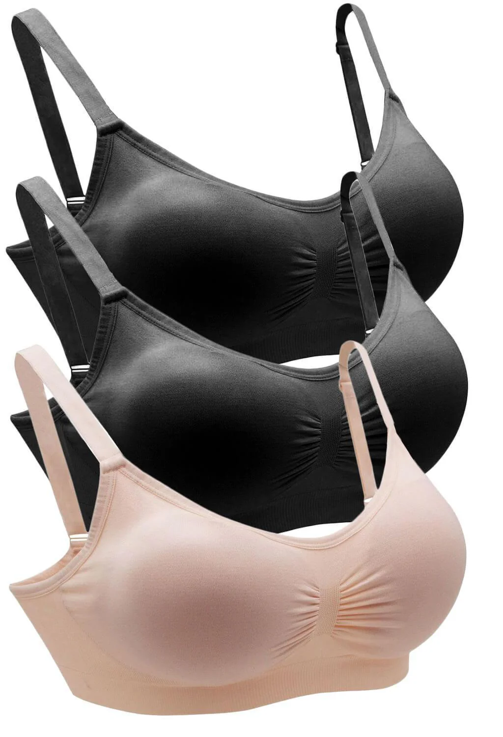 Bamboo Padded Wire Free Bra - Neutrals 3 Pack - Image 31
