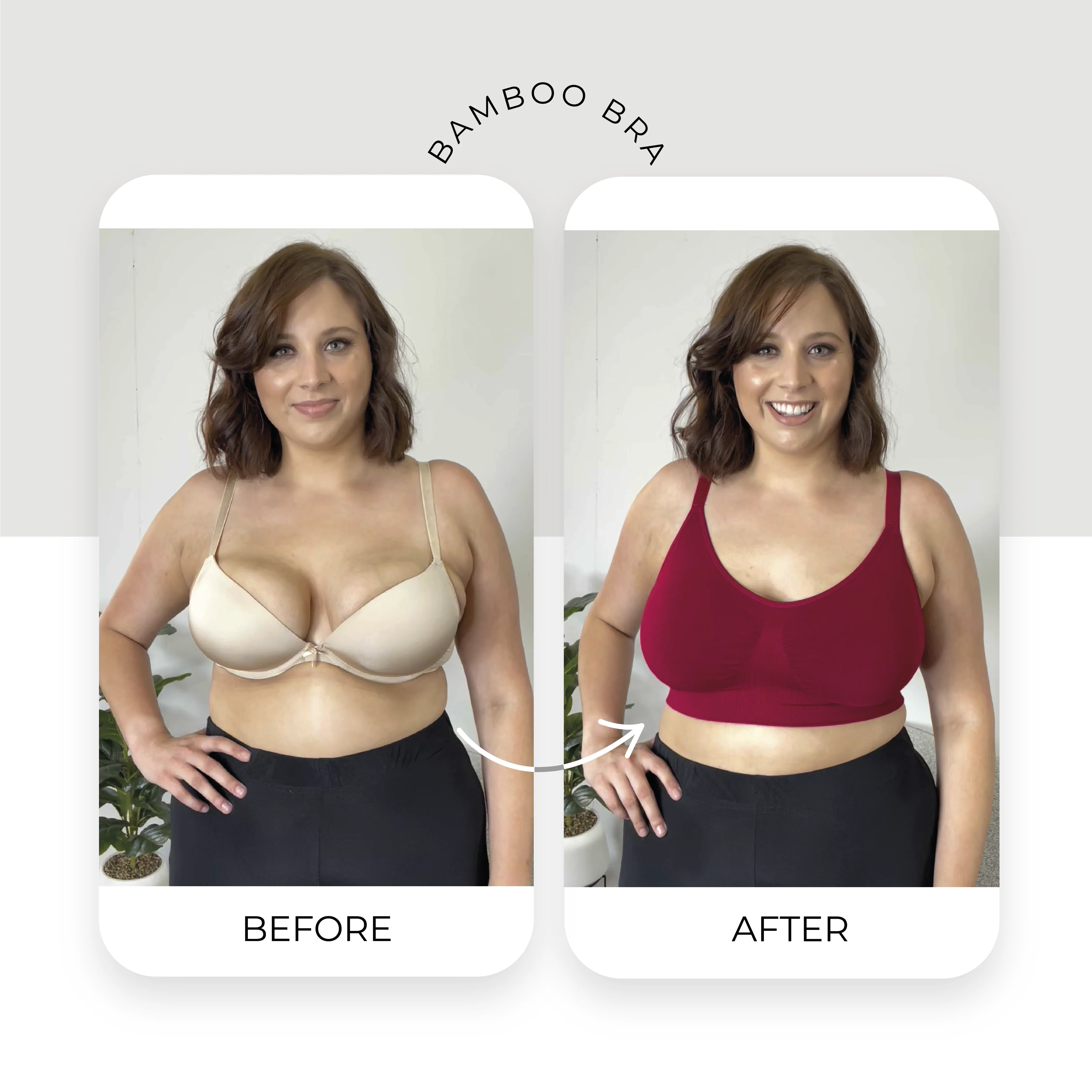 Bamboo Padded Wire Free Bra - Neutrals 3 Pack - Image 5