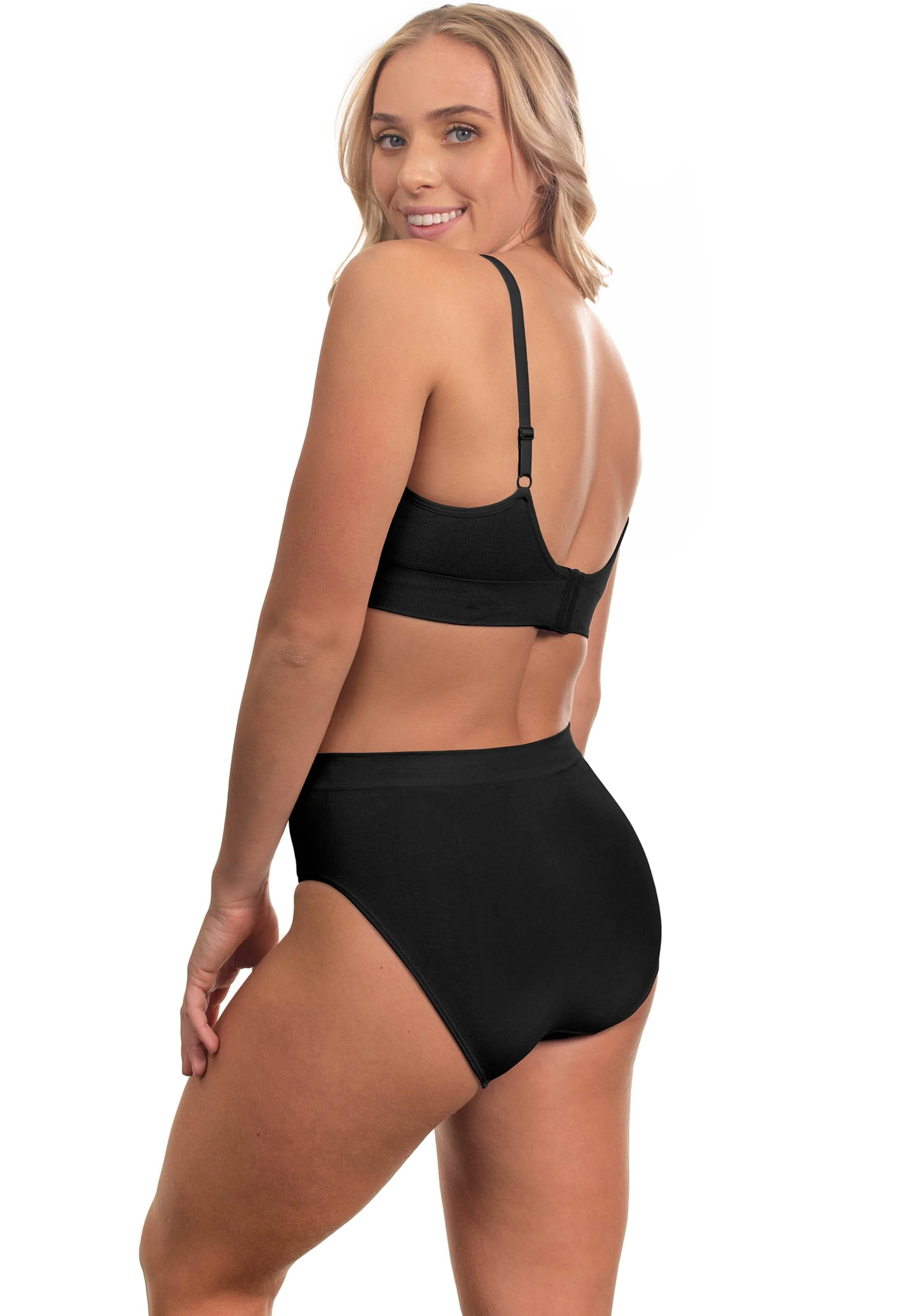 Bamboo Padded Wire Free Bra - Neutrals 3 Pack - Image 9