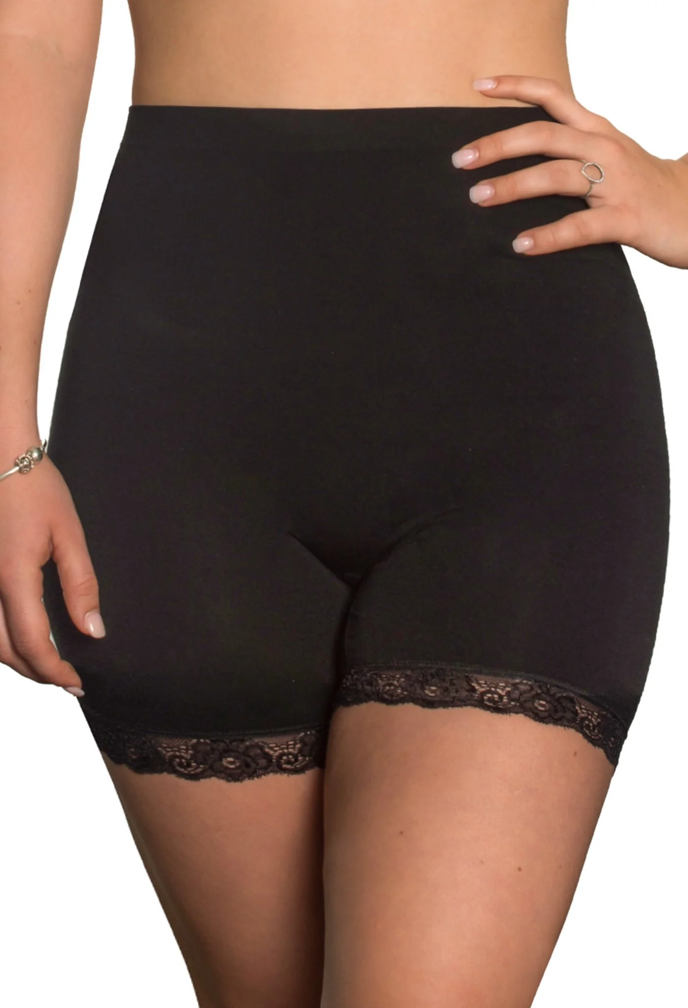 High Rise Cotton Rich Thermal Petite Shorts - Image 5