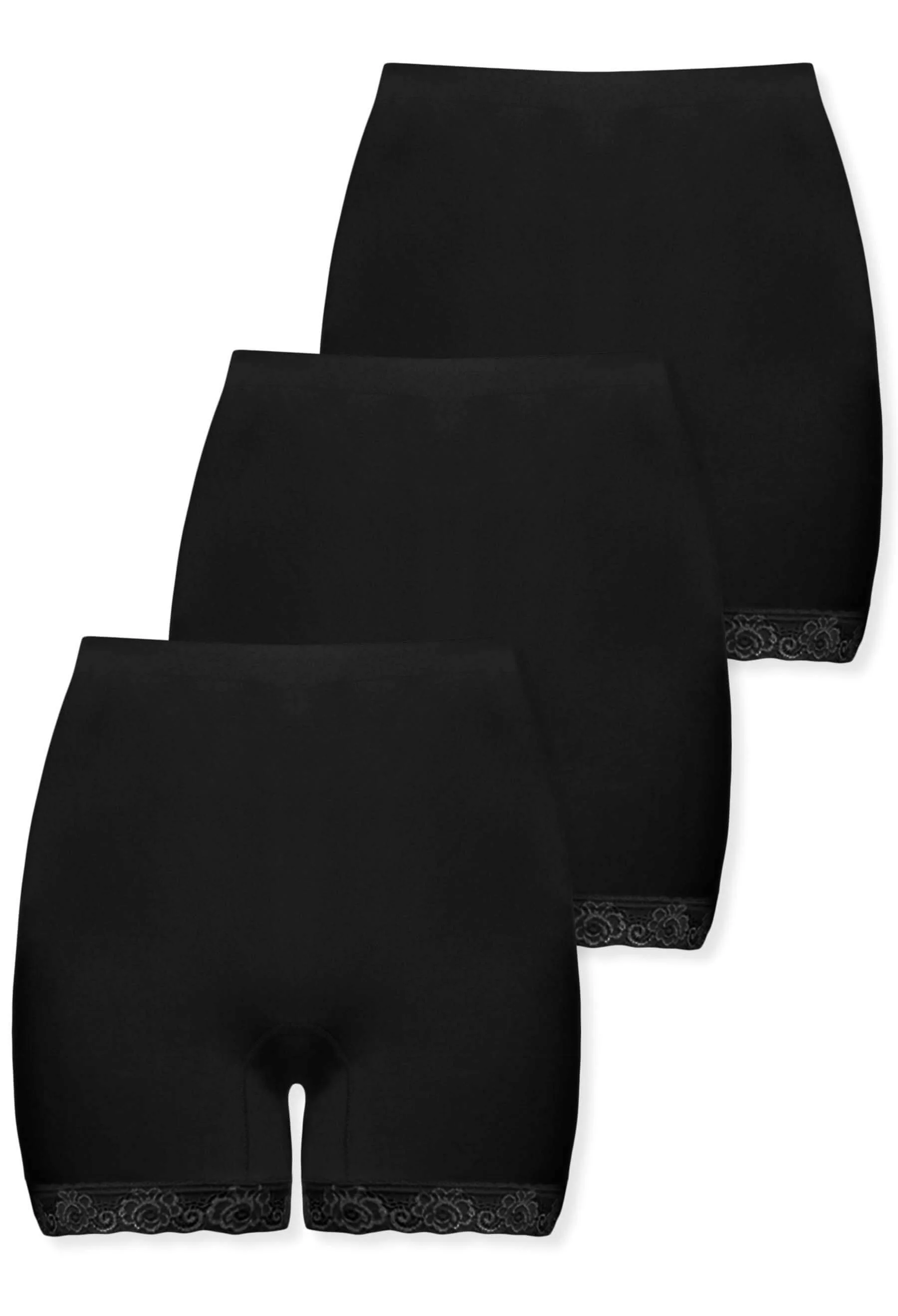 High Rise Cotton Rich Thermal Petite Shorts - 3 Pack - Image 13