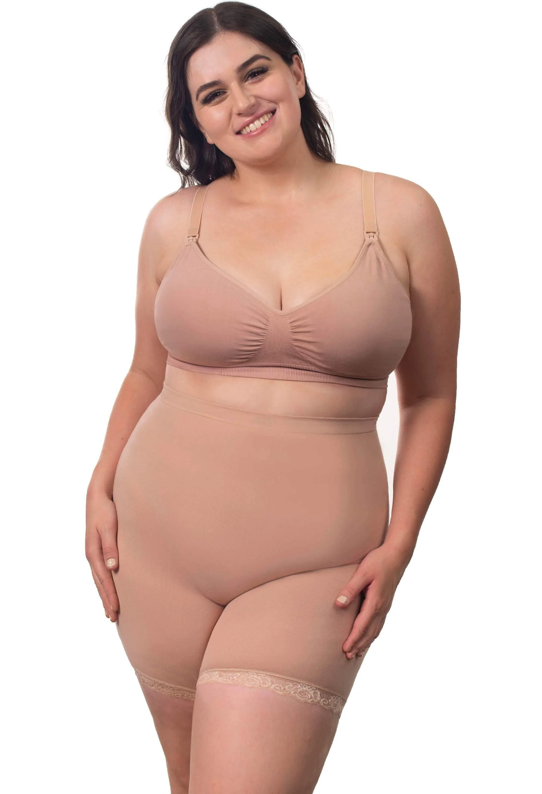 Curvy Anti Chafing High Rise Petite Cotton Rich Shorts - Image 10