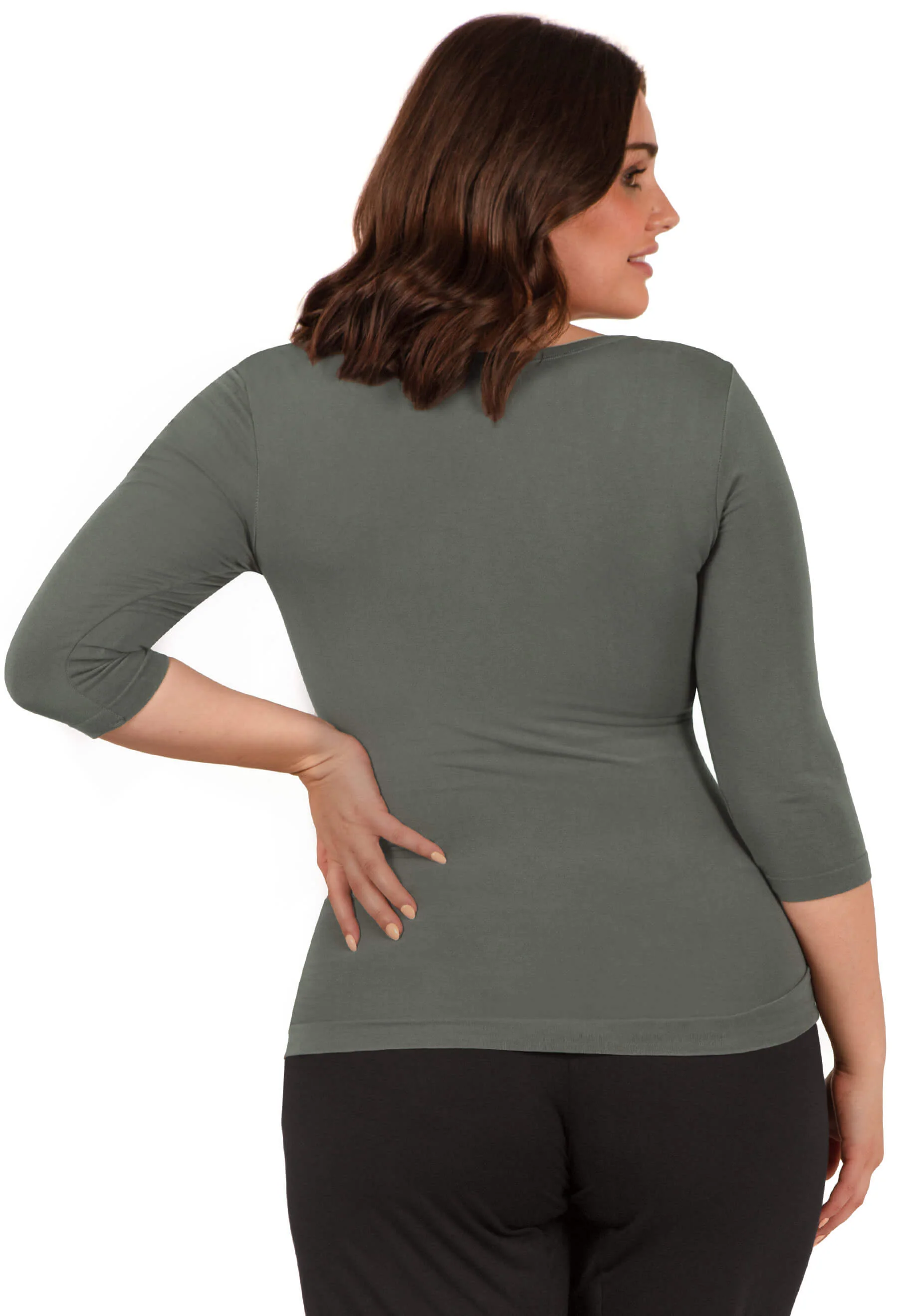 Curvy Bamboo 3/4 Sleeve Top - Image 18