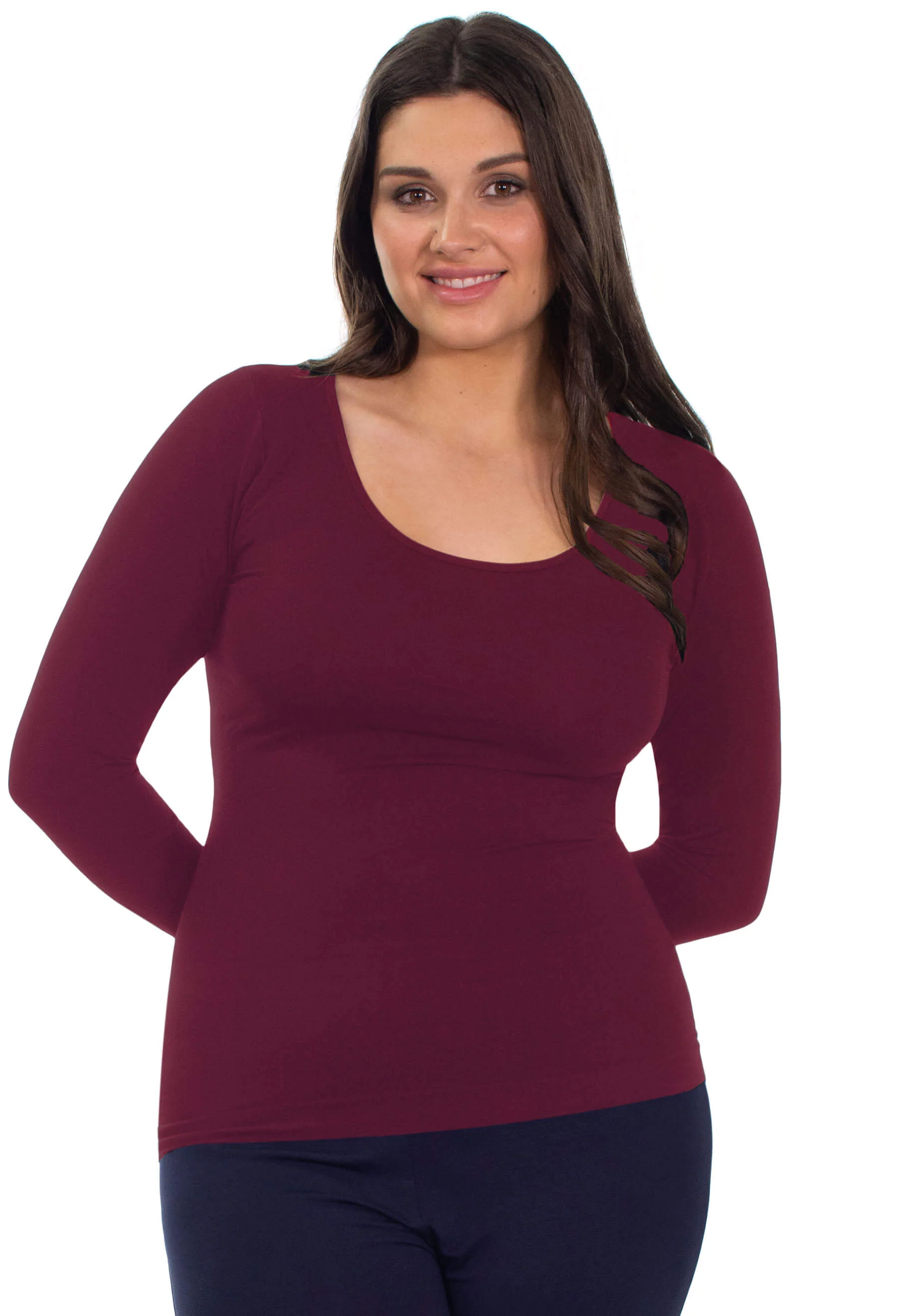 Curvy Bamboo Long Sleeve Top - Image 14