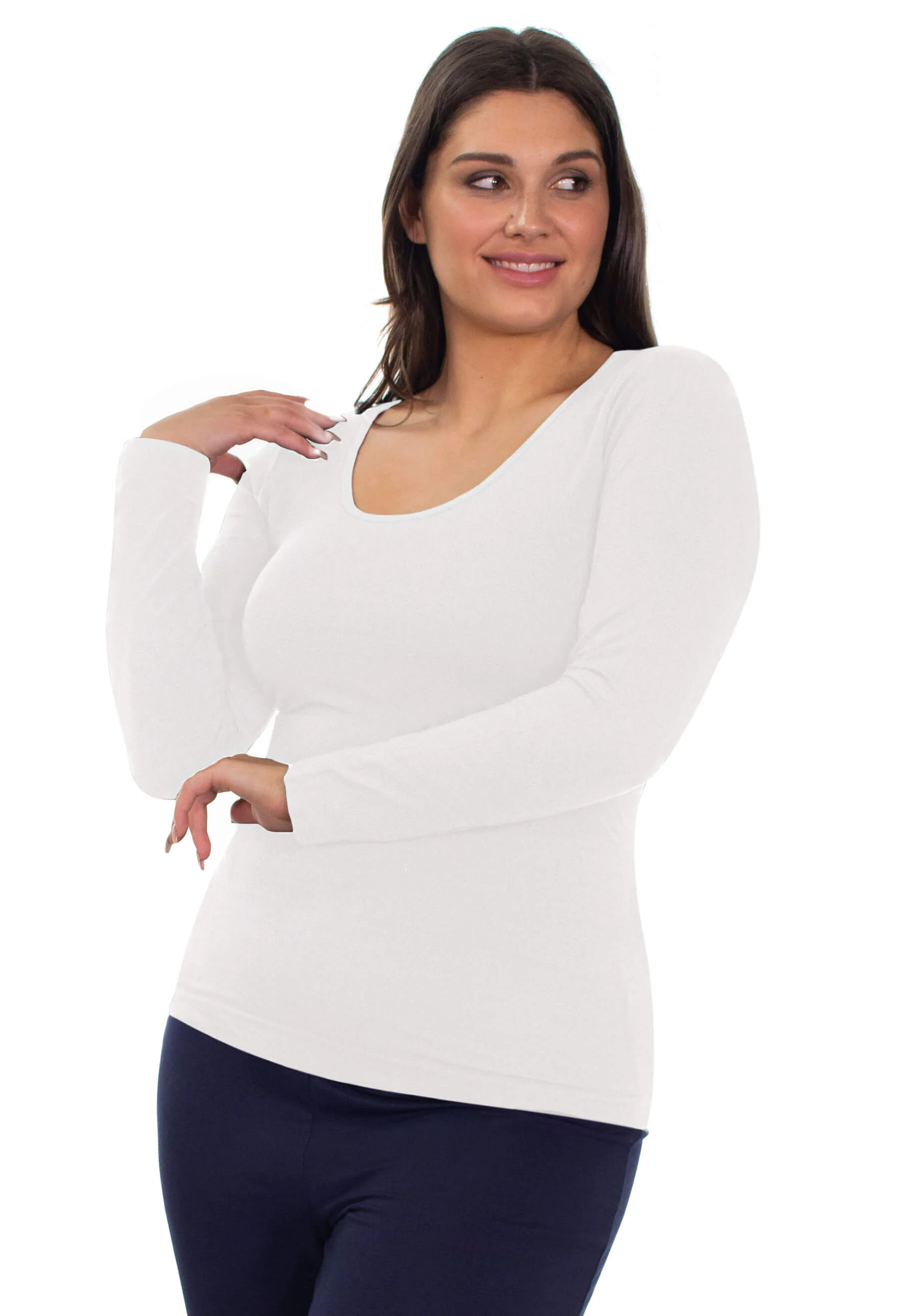 Curvy Bamboo Long Sleeve Top - Image 19