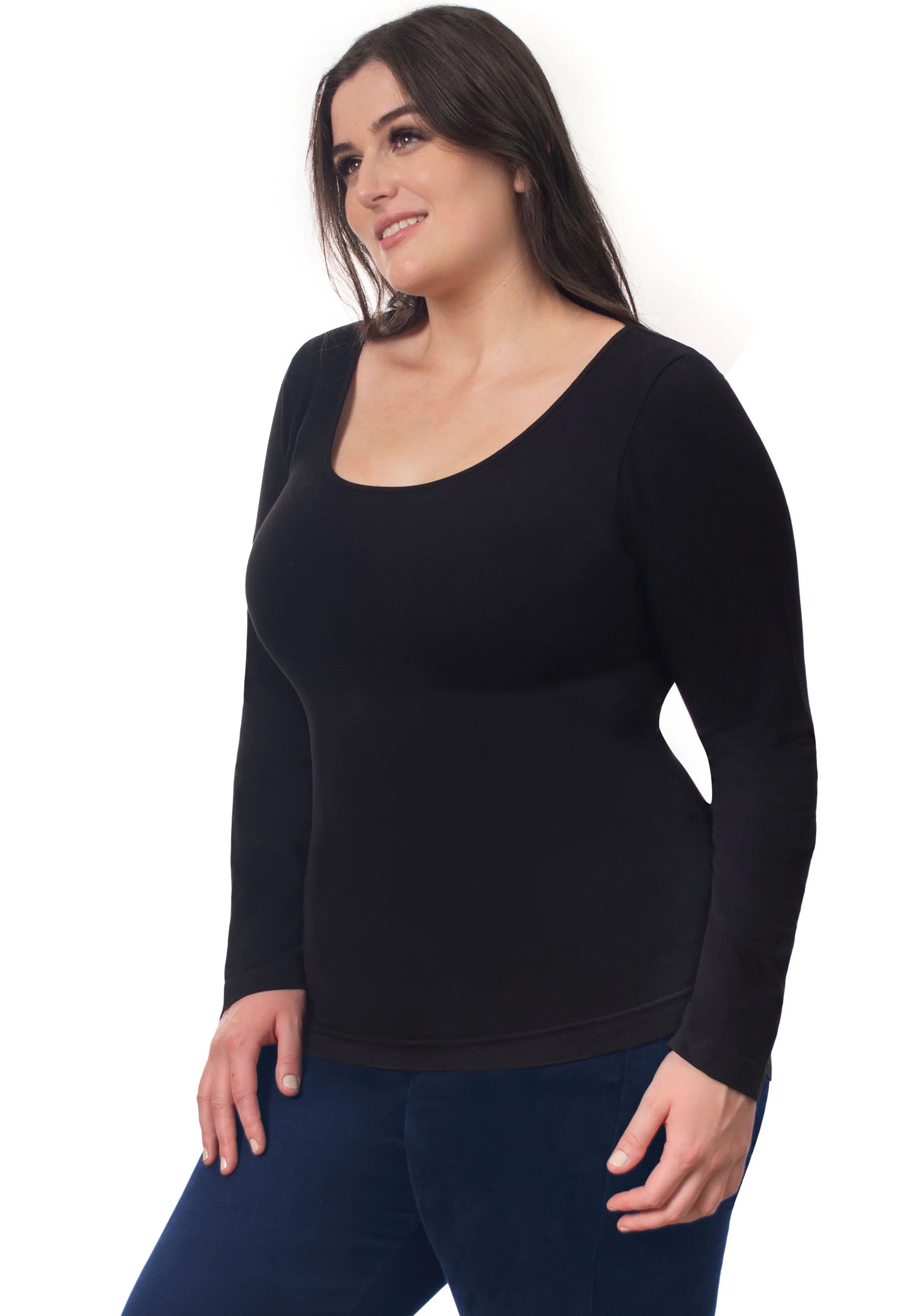 Curvy Bamboo Long Sleeve Top - Image 2