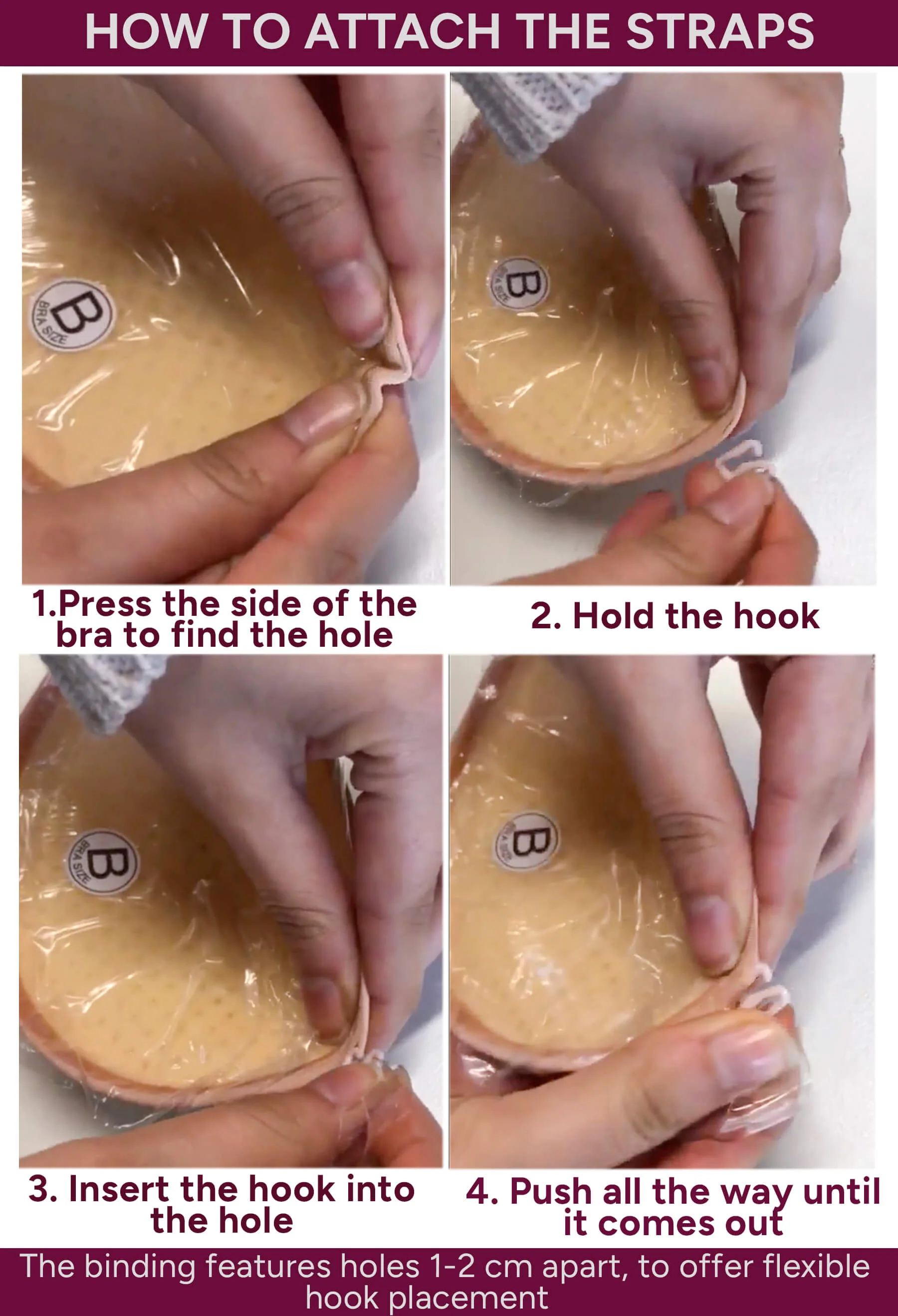 Curvy Padded Stick On Bra with Straps - Image 11