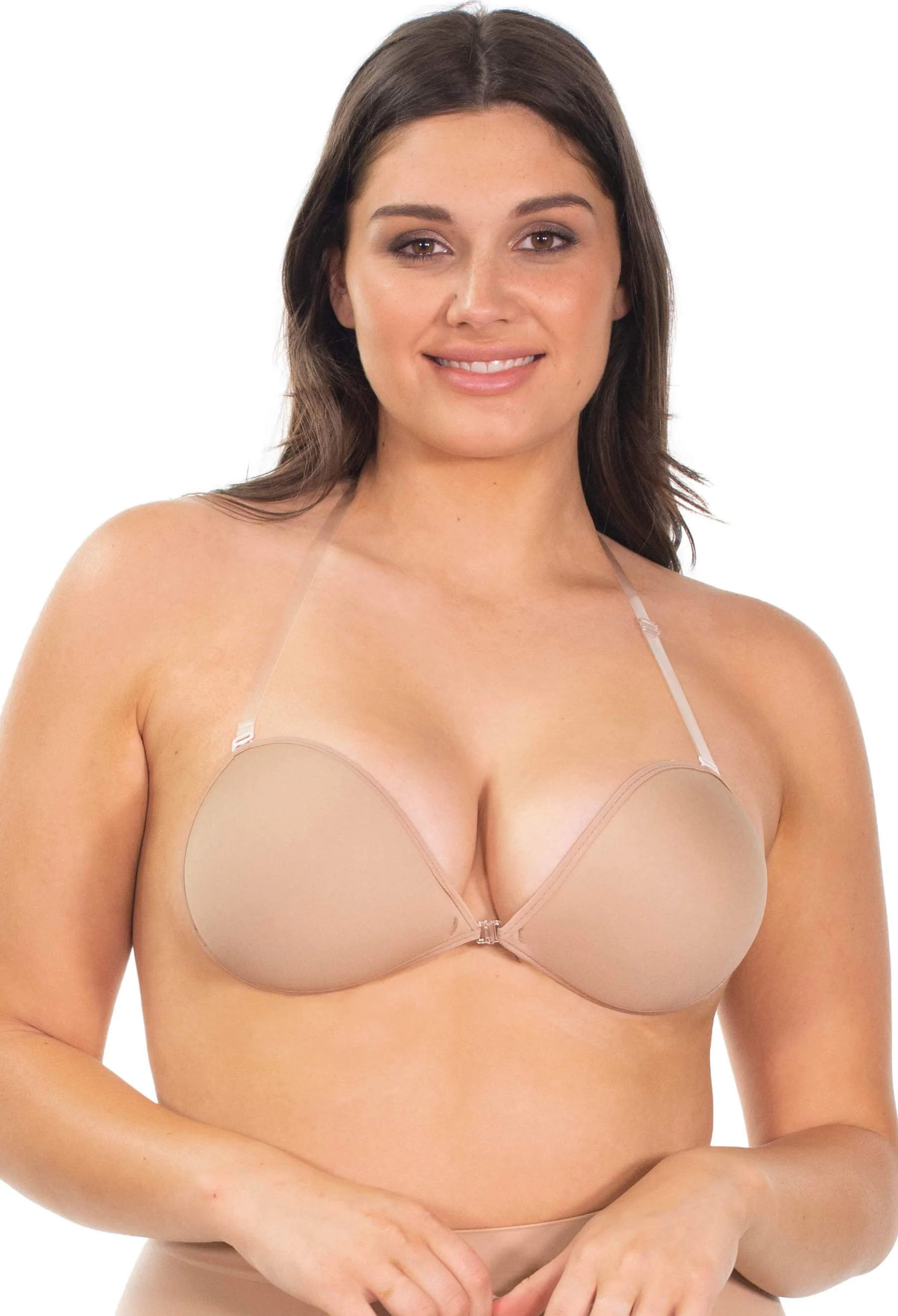 Curvy Padded Stick On Bra with Straps - Image 3