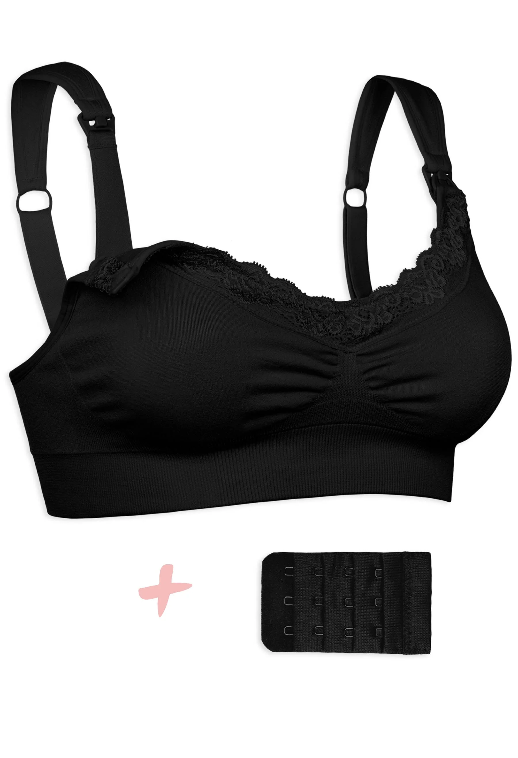 Cushion Padded Strap Wire Free Maternity and Nursing Bra + Bra Extender Set - Image 26