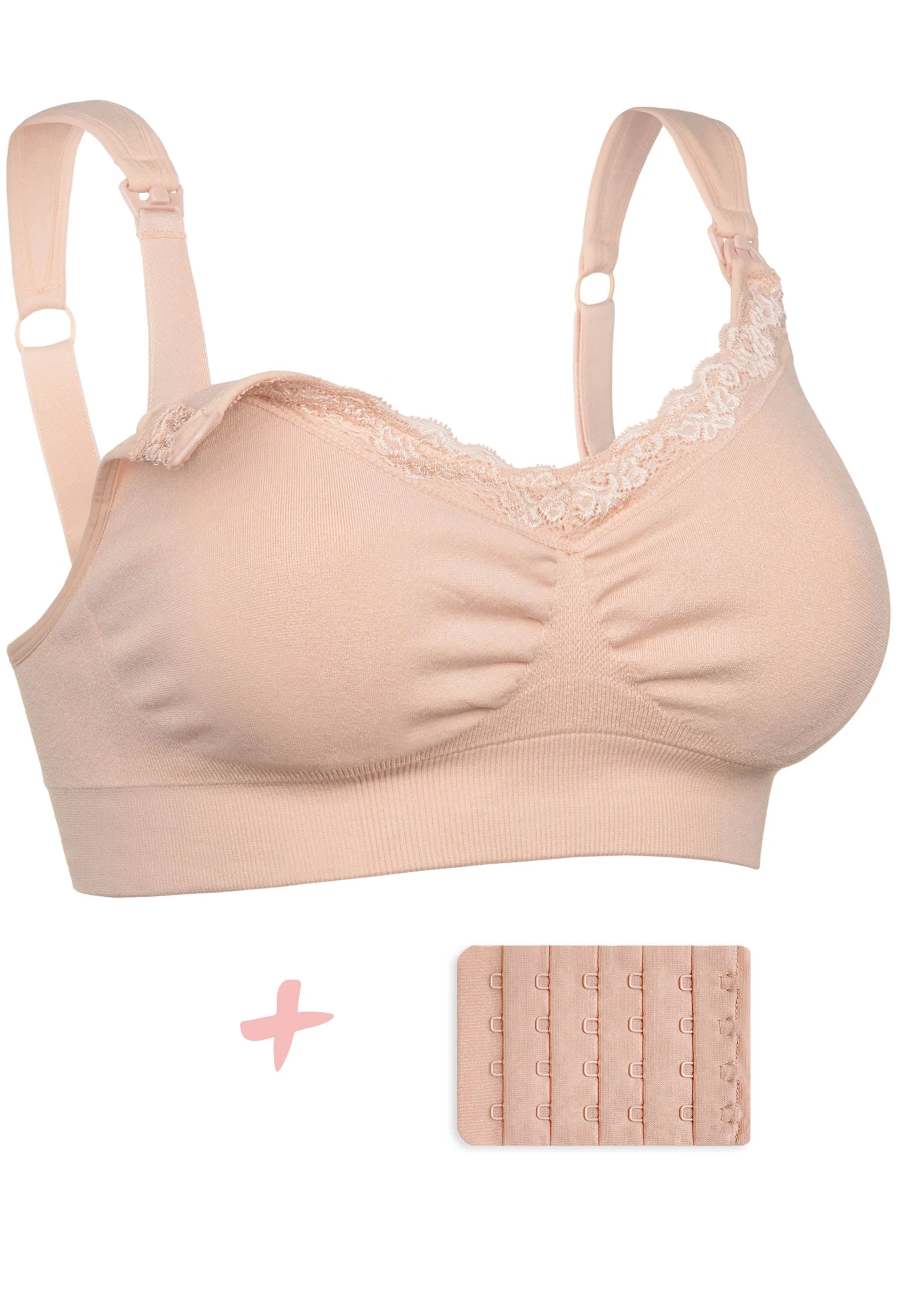 Cushion Padded Strap Wire Free Maternity and Nursing Bra + Bra Extender Set - Image 27