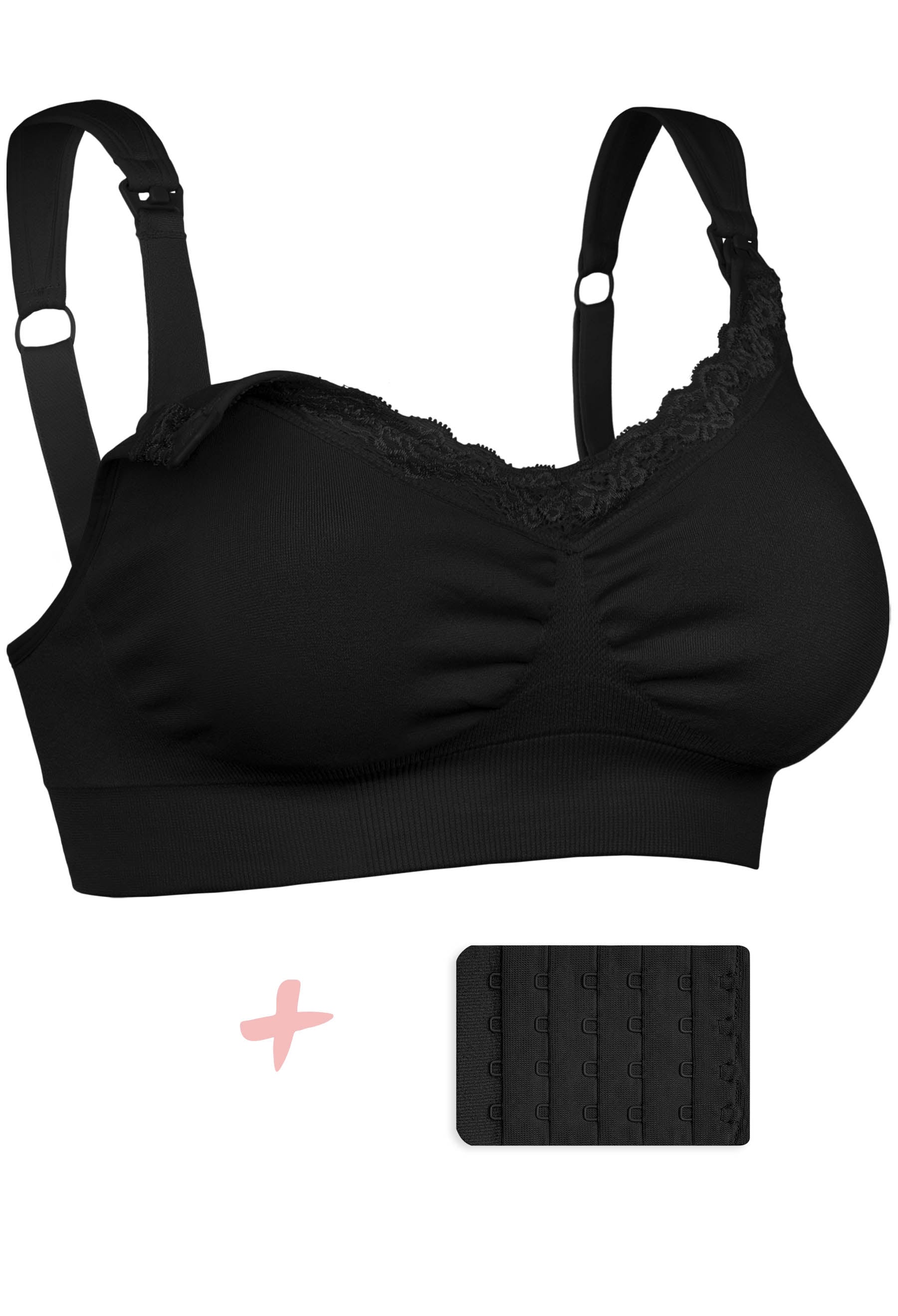 Cushion Padded Strap Wire Free Maternity and Nursing Bra + Bra Extender Set - Image 28