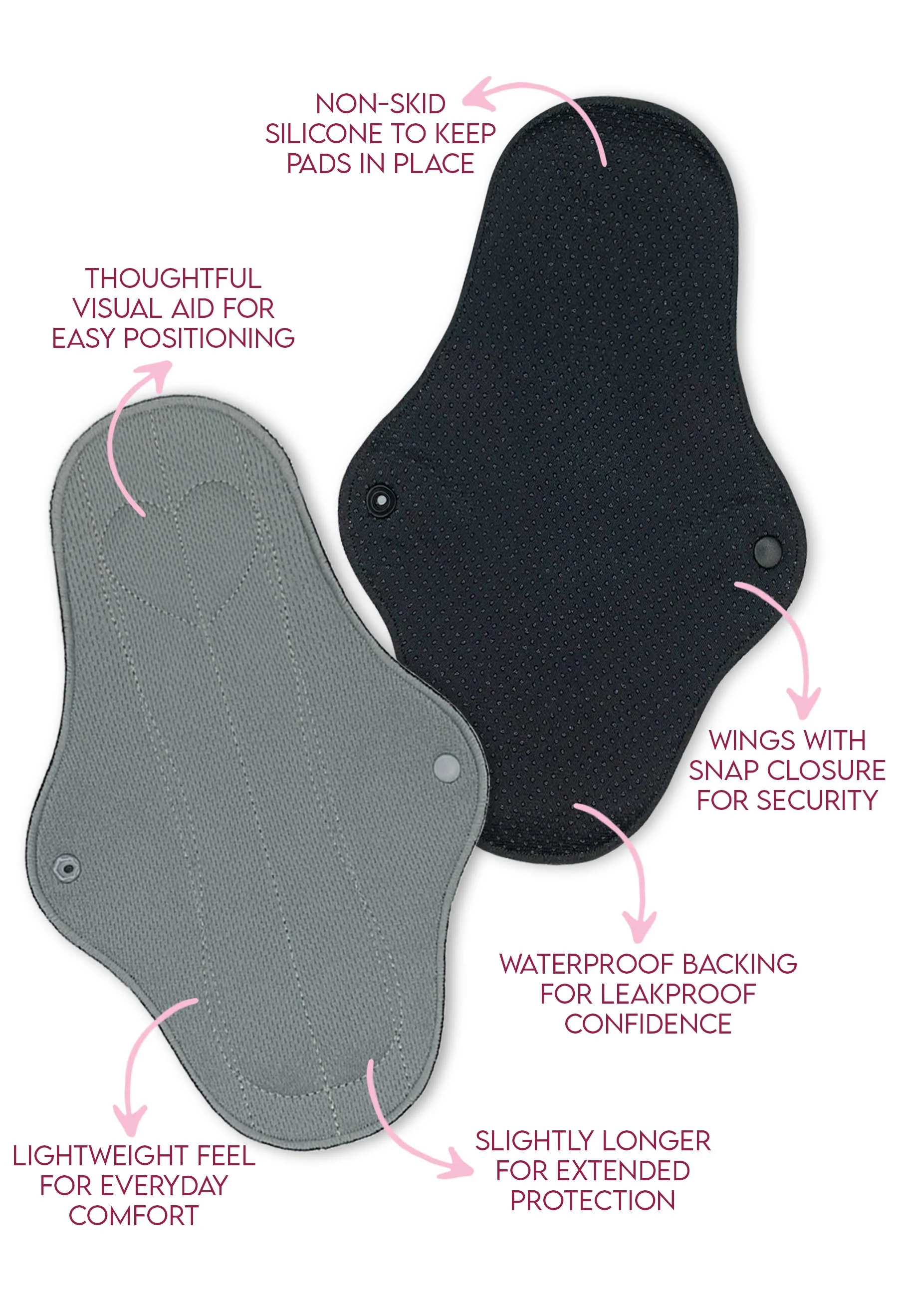 Ultra Thin Reusable Panty Liner with Wings - Free Gift - Image 6