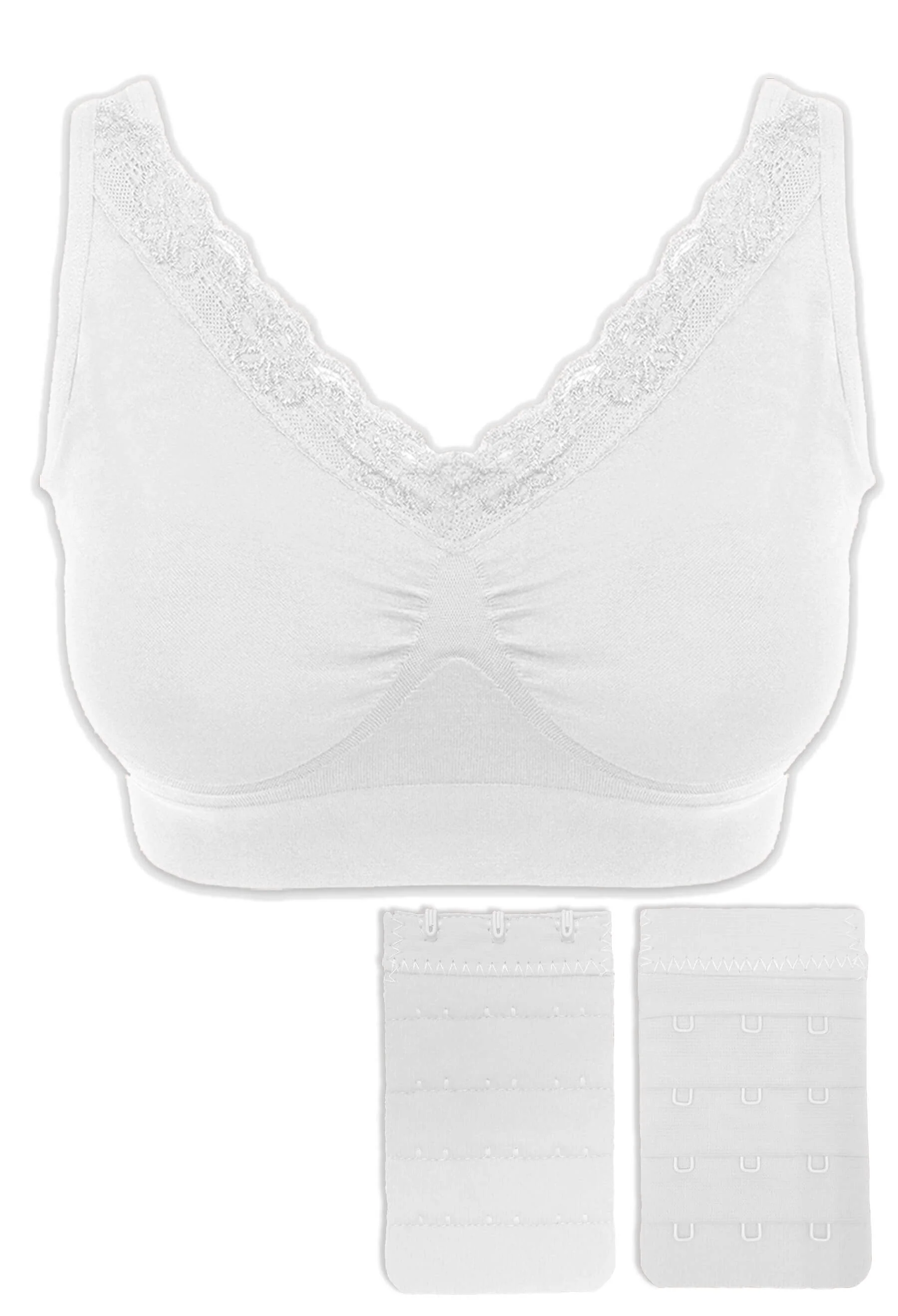 Full Bust Comfortable Wire Free Support Bra + Band Extender Set - Image 18