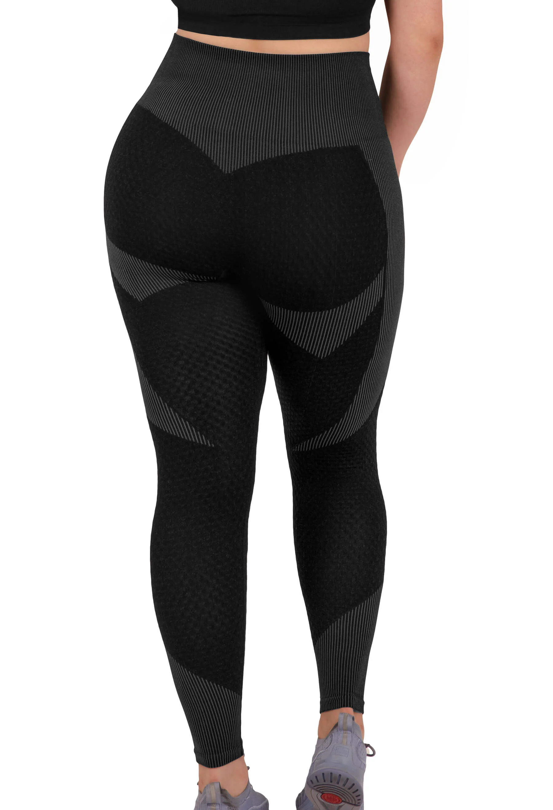Honeycomb Contour Seamless Leggings - Image 3