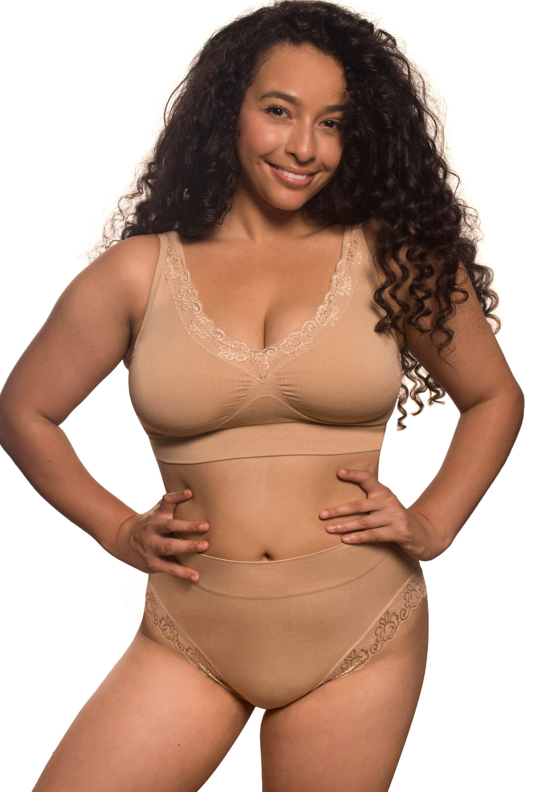 Lace Minimiser Wire Free Bra - Fancy 3 Pack - Image 17