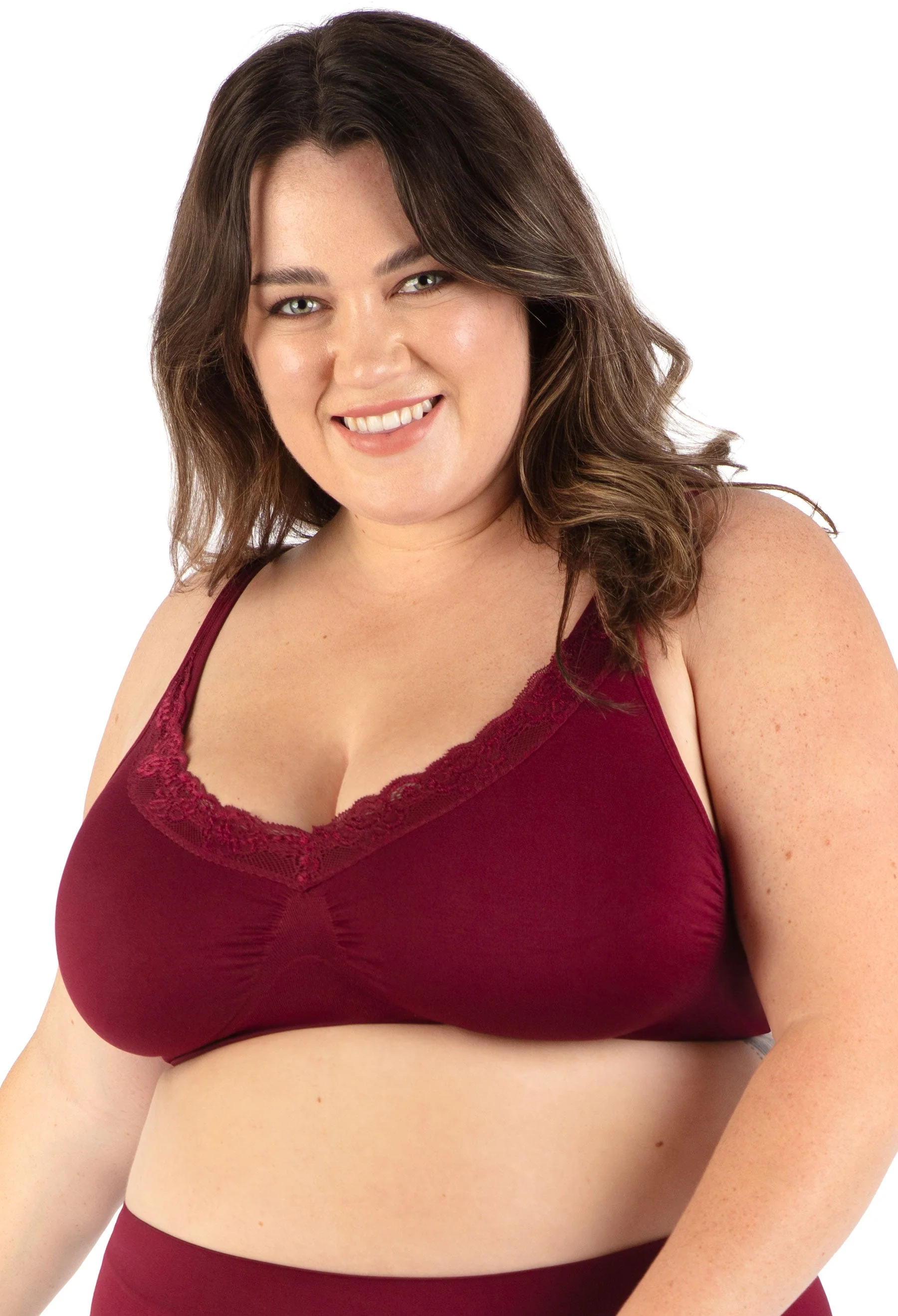 Lace Minimiser Wire Free Bra - Fancy 3 Pack - Image 5