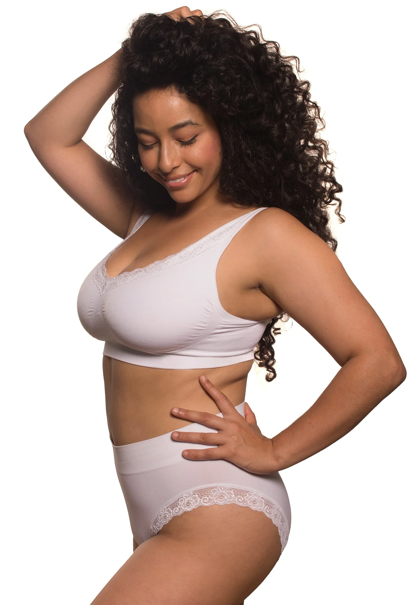 Lace Minimiser Wire Free Bra - Fancy 3 Pack - Image 7